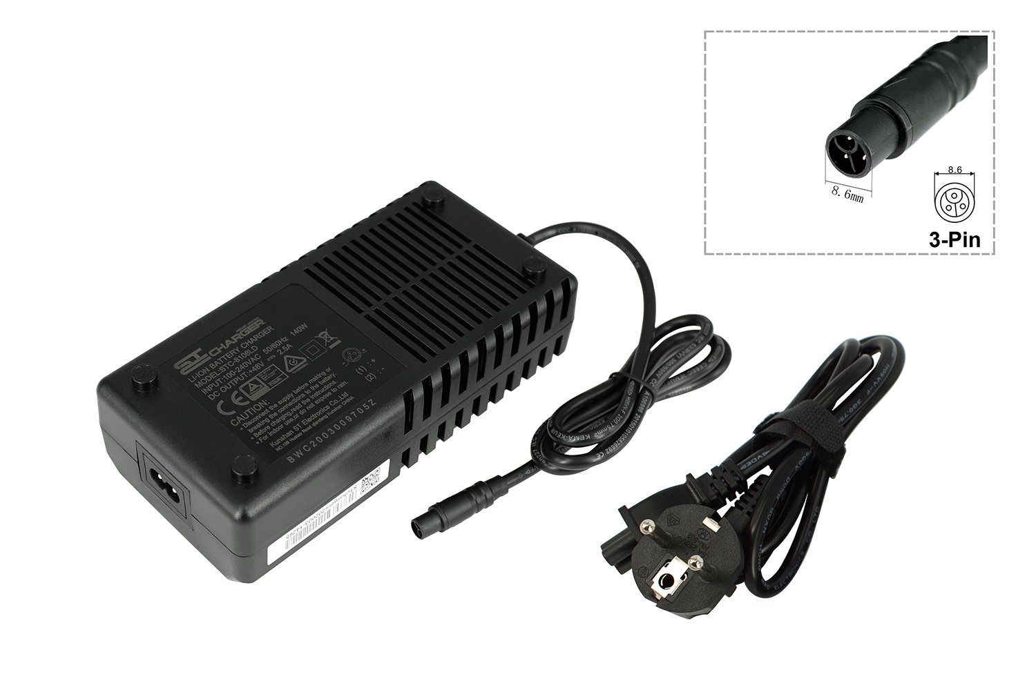 PowerSmart CS140L1303E.302 Batterie-Ladegerät (2,5A für 48V 3-PIN ST, STC-8108LD)