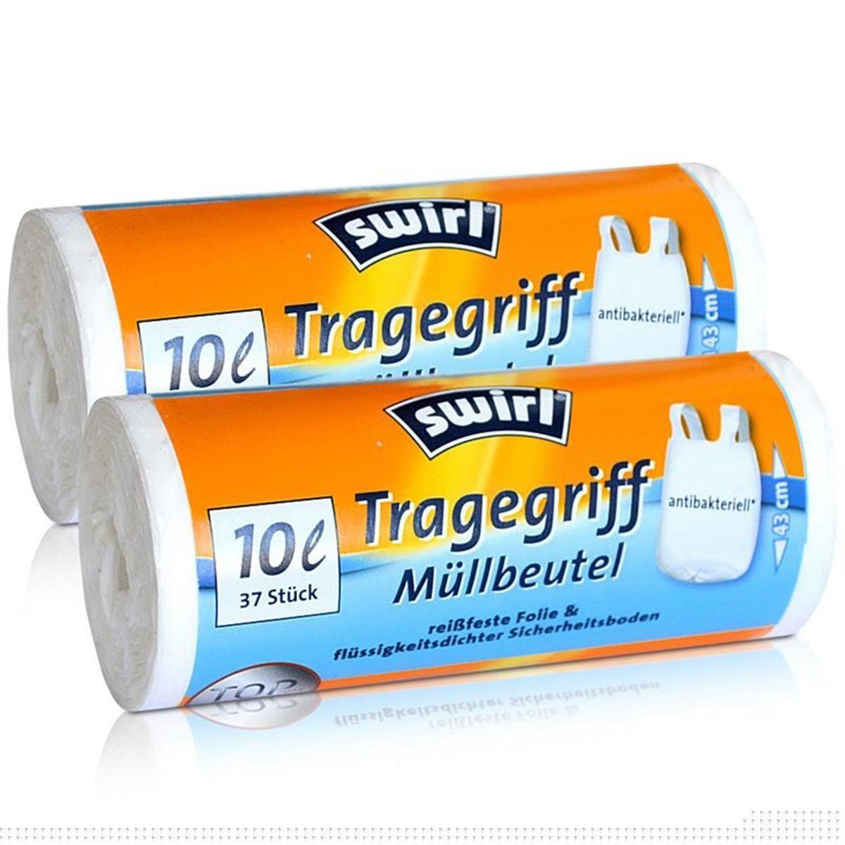 Swirl Tragegriff 2x (37 stk./Rolle) 10L Müllbeutel Swirl Müllbeutel