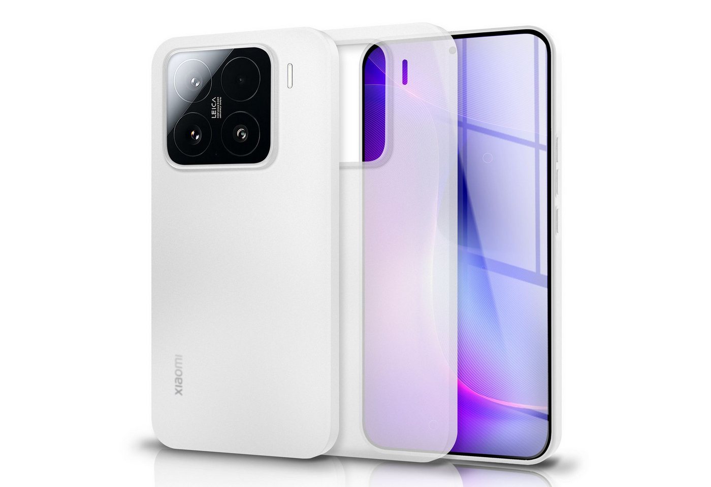 Nalia Smartphone-Hülle Xiaomi 15 16,2 cm (6,36 Zoll), Extrem Dünn 0,3mm / Mattiert / Anti-Schlieren / Rutschfest / Wireless