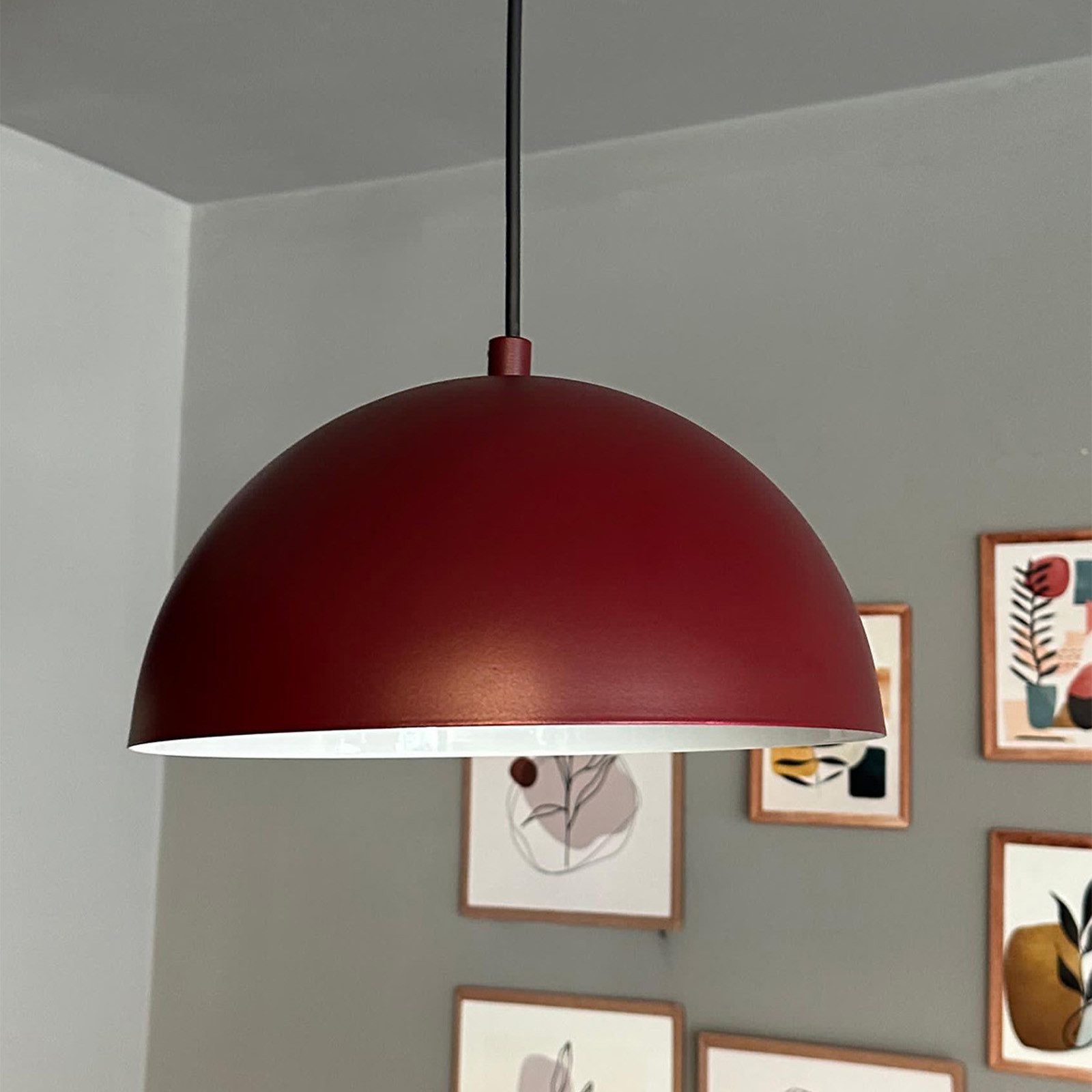 Bamyum Pendelleuchte Bamyum Hängelampe Vintage Ø26 cm E27 Metall Lampe, ohne Leuchtmittel