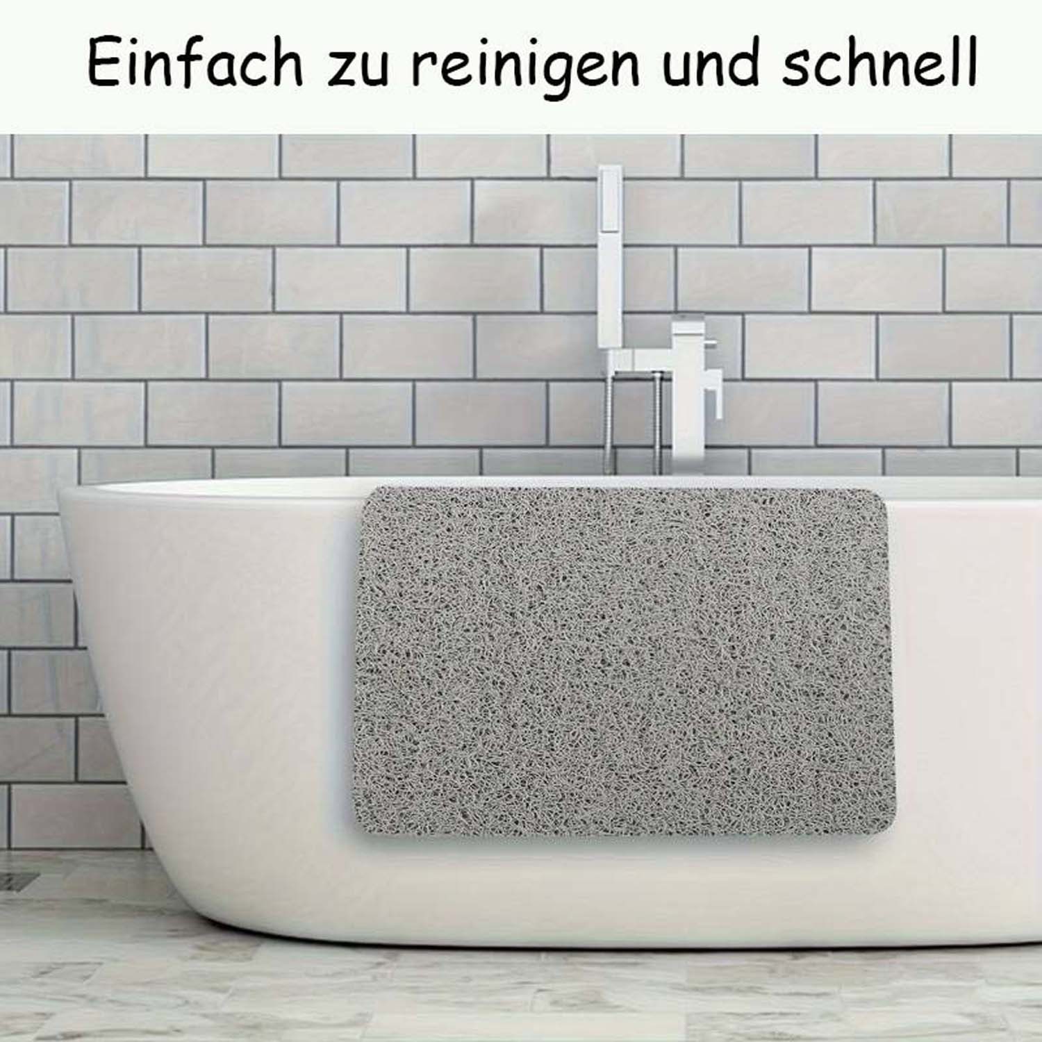 Zyronn Duschmatte rutschfest 53x53 cm Badewannenmatte Badematte Höhe 10 mm – Bild 5 von 5