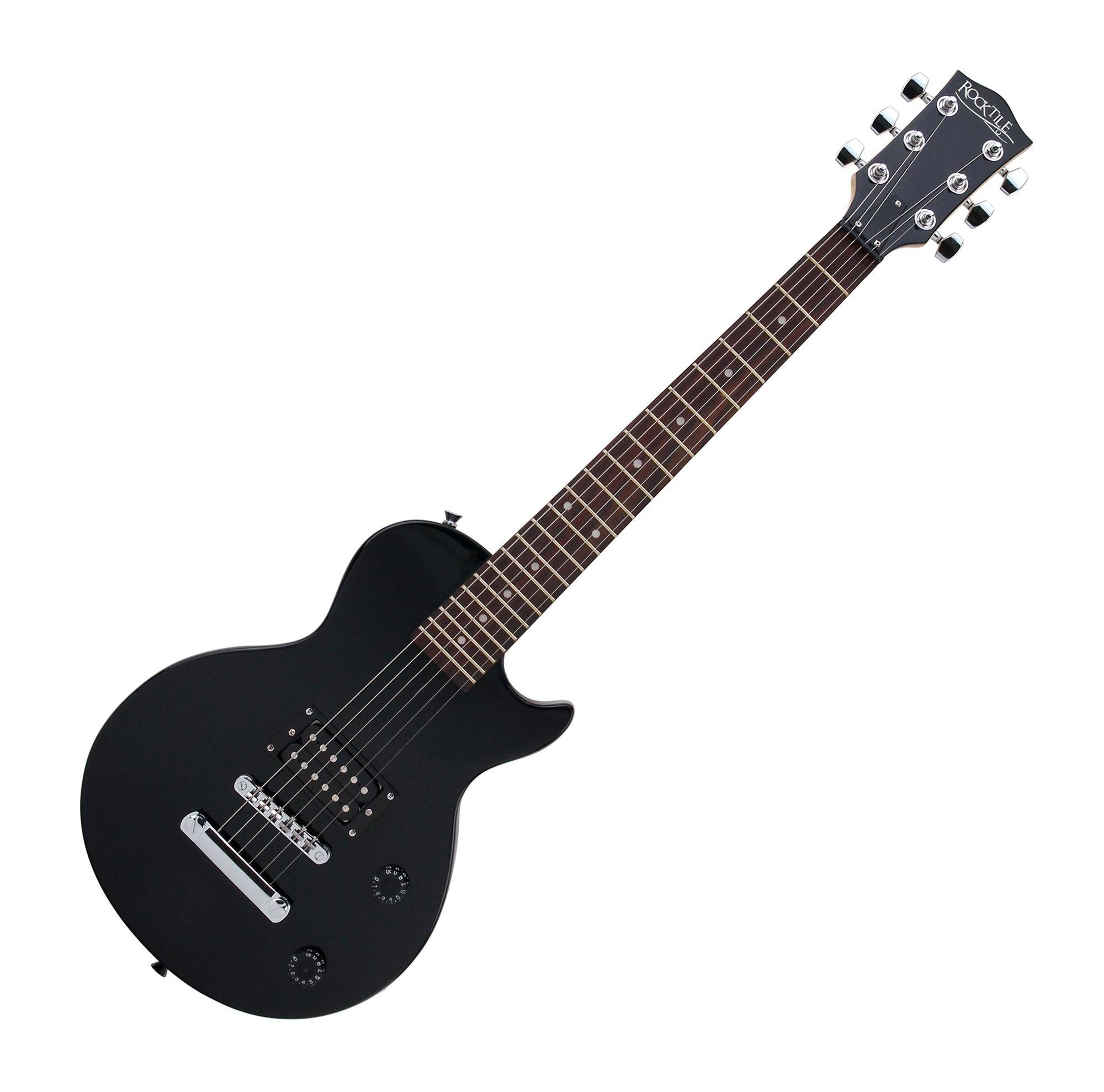Rocktile E-Gitarre L-50B Kinder elektrische Gitarre, Single Cut, Mensur:  3/4 (57,5 cm) - Sattelbreite: 42 mm