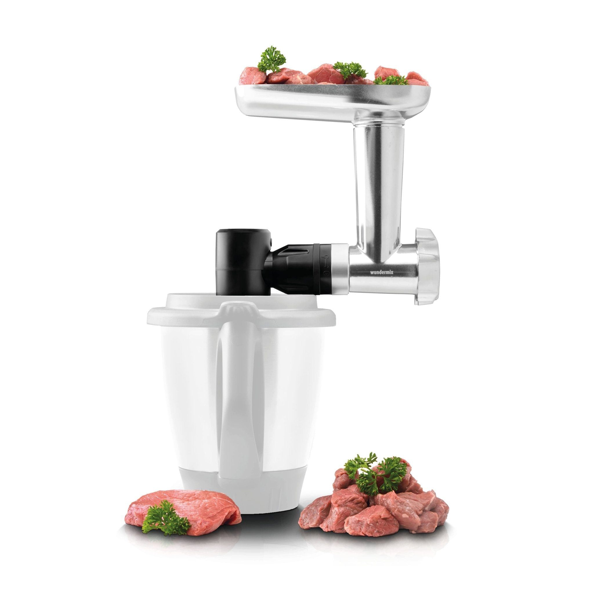 Wundermix Fleischwolfaufsatz WunderCentix®, Starter-Set Fleischwolf, Zubehör für TM6, TM5, Fleischwolf Aufsatz für Thermomix