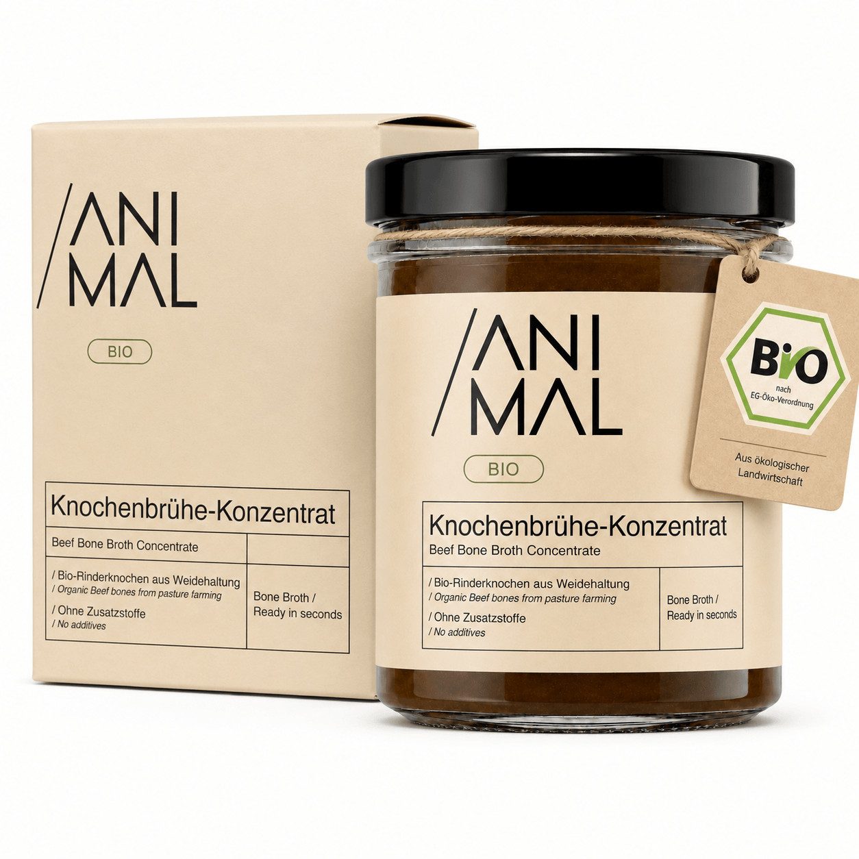 Animal Based Brühe Bio Knochenbrühe Konzentrat vom Weiderind, 220,00 g