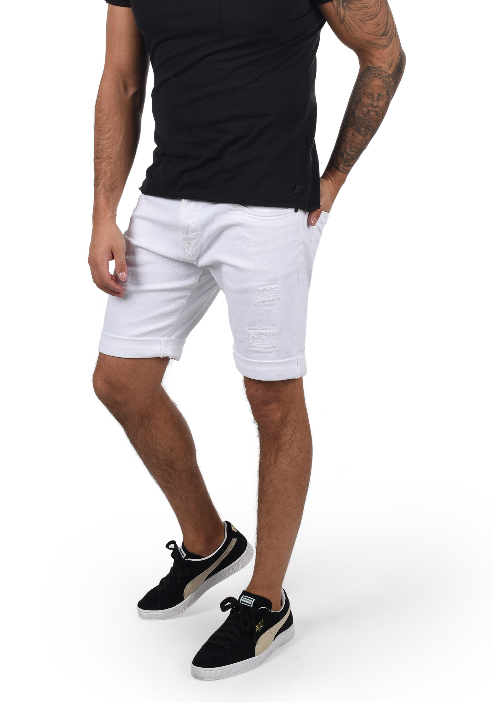 Indicode Jeansshorts IDHallow Kurze Hose mit Destroyed-Effekten