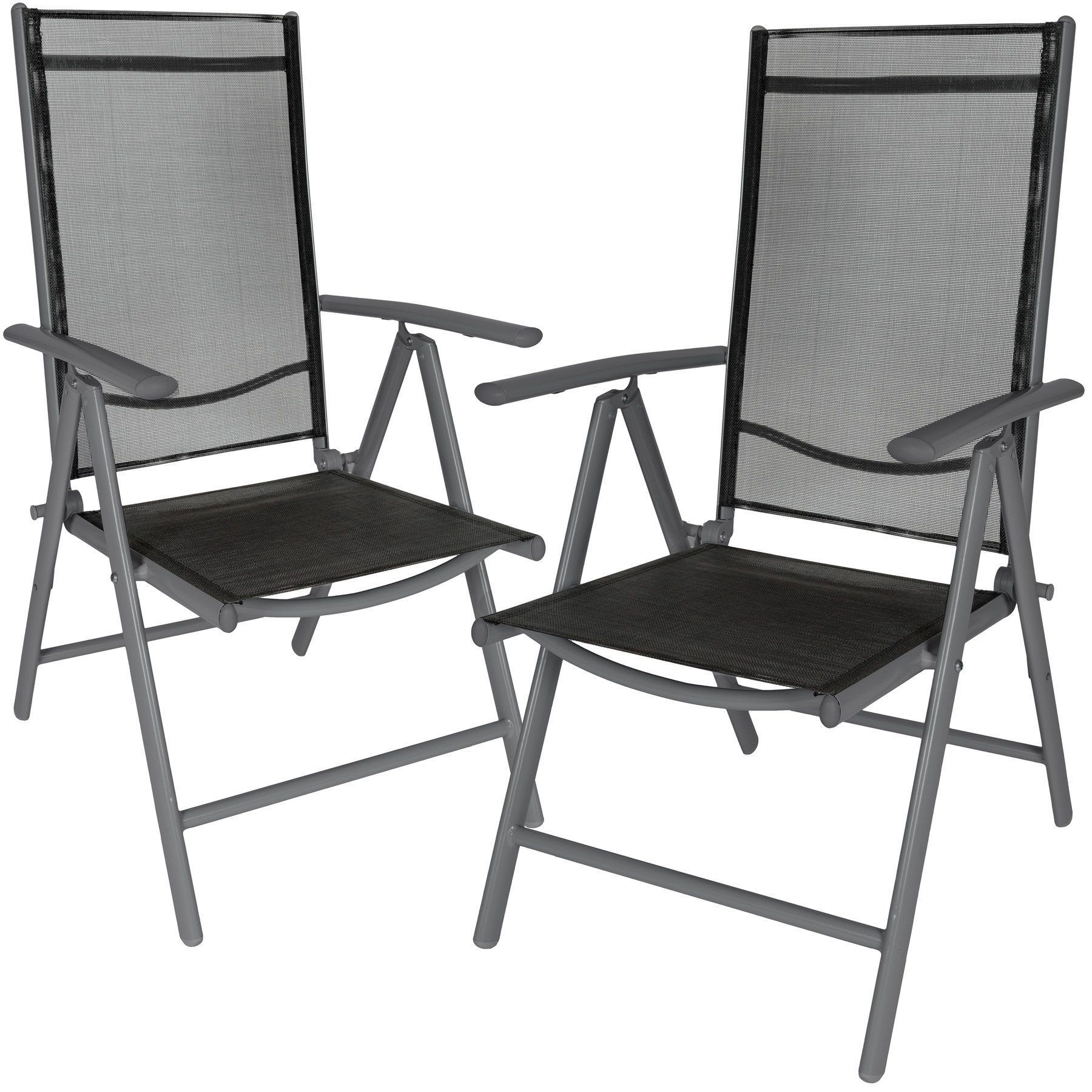 BLACK FRIDAY tectake Gartenstuhl »2 Aluminium Gartenstühle klappbar