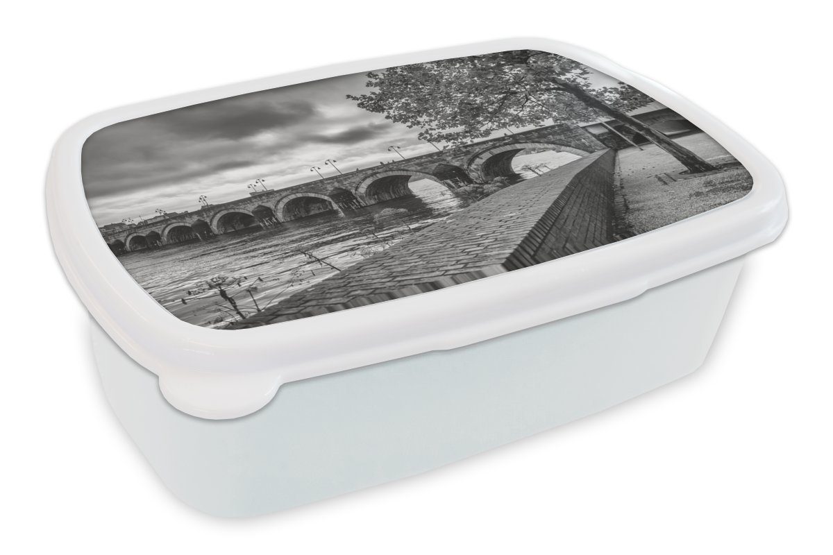 - Brotbox Maastricht Lunchbox MuchoWow für und - Kinder Weiß, Schwarz Mädchen und Brücke (2-tlg), - Erwachsene, Kunststoff, für Jungs Brotdose,