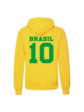 Youth Designz Kapuzenpullover Brasilien Herren Hoodie im Fußball "Trikot" Look mit trendigem Frontprint