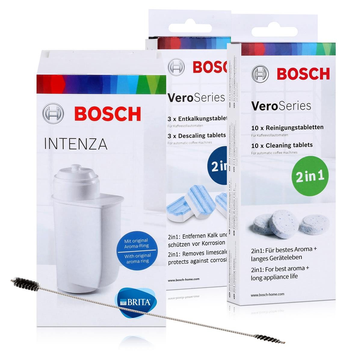 Bosch VeroSeries TCZ8002A, TCZ8001A, TCZ7003 & Reinigungsbürste Entkalker