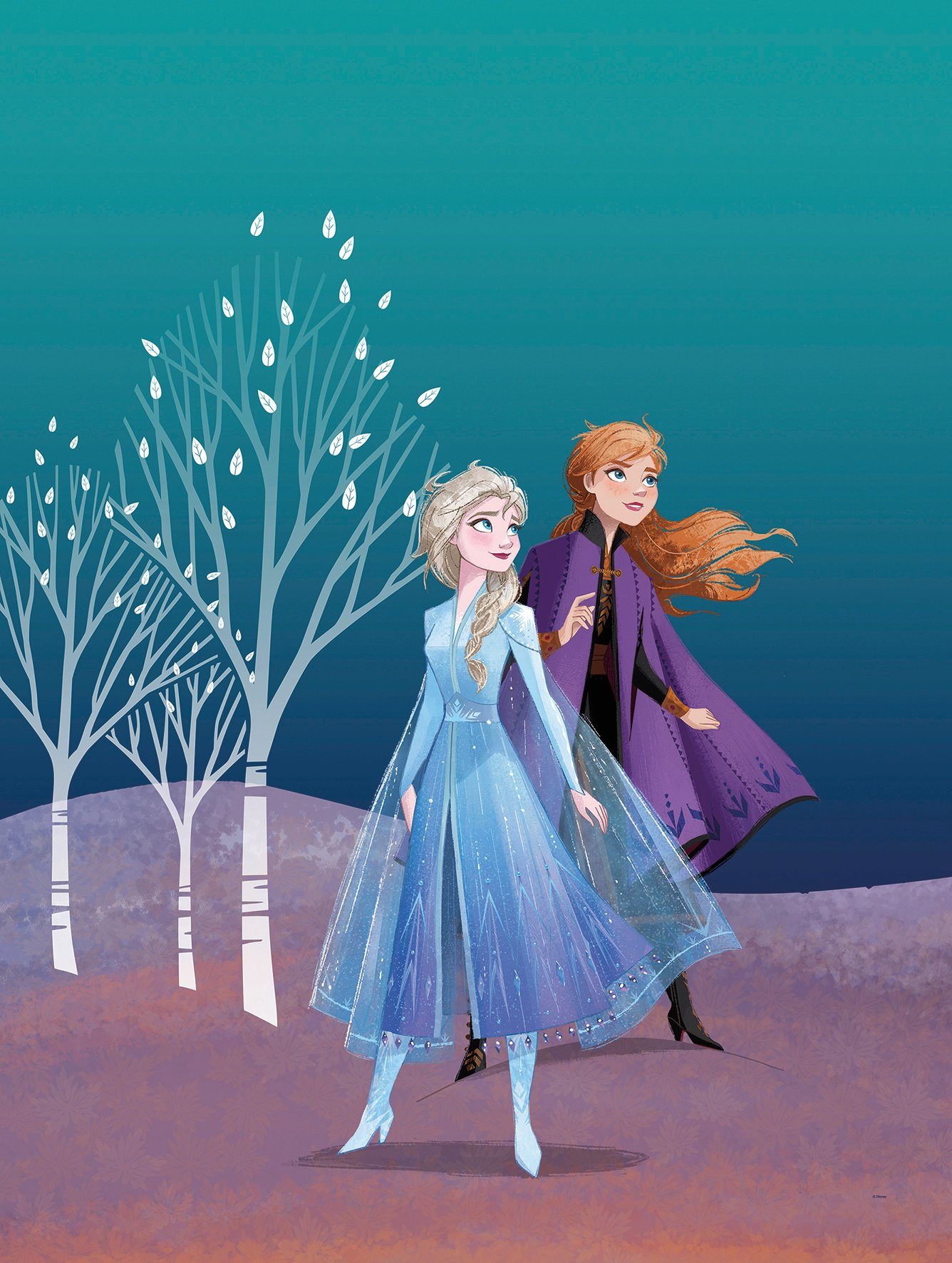 Komar Poster Frozen Sisters, Disney, Kinderzimmer, Schlafzimmer, Wohnzimmer