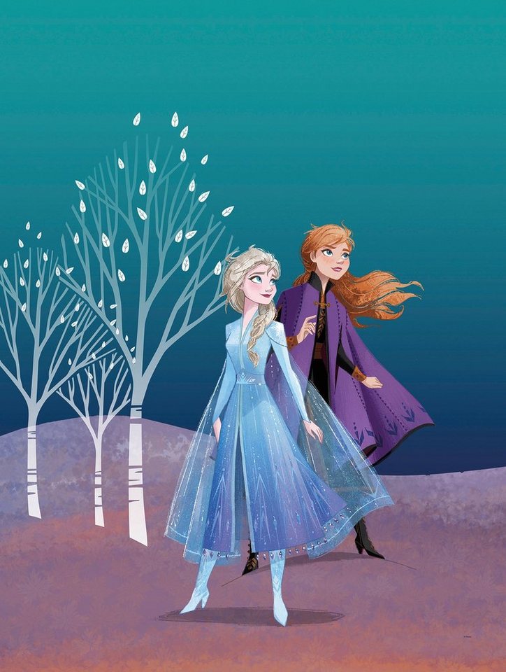 Komar Poster Frozen Sisters, Disney, Kinderzimmer, Schlafzimmer, Wohnzimmer