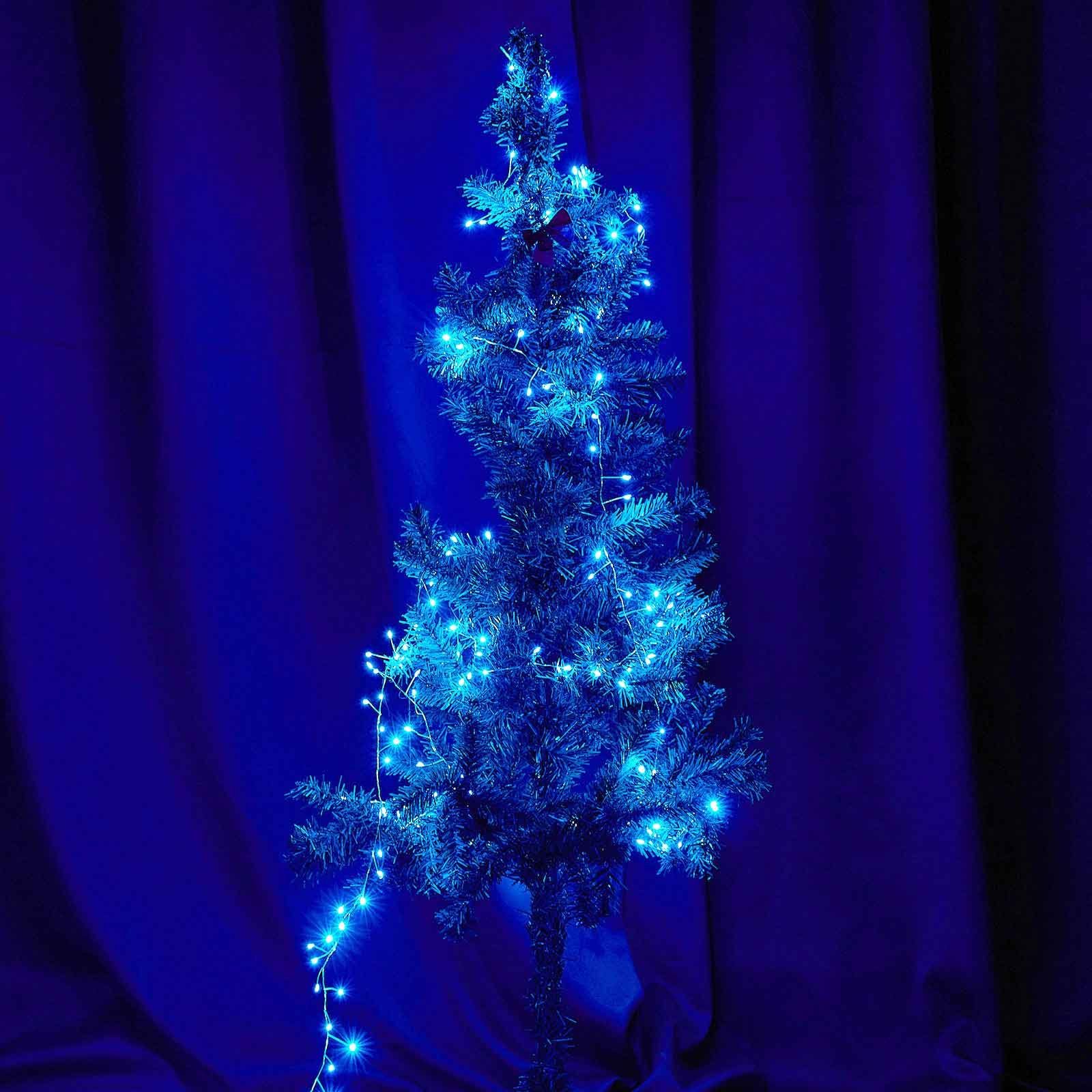 Fernbedienung, Hochzeit Fest Blau Garten für Party, LED-Lichterkette Deko Weihnachten dimmbar, Rosnek 3M/6M, Timer, USB, wasserdicht,