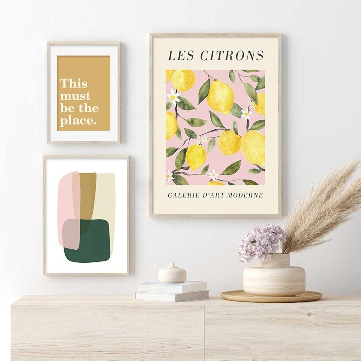 JUSTGOODMOOD Poster Zirtronen Garten und Schmetterling als Deko Print ohne Rahmen F 10 x 1, F (1 St)