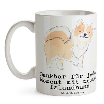 Mr. & Mrs. Panda Tasse Islandhund Moment - Weiß - Geschenk, Welpe, Keramiktasse, Becher, isl, Keramik, Herzberührende Designs