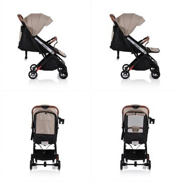 Moni Kinder-Buggy Kinderwagen Buggy Genua, Moskitonetz, faltbar, Getränkehalter, 5-Punkt-Gurt