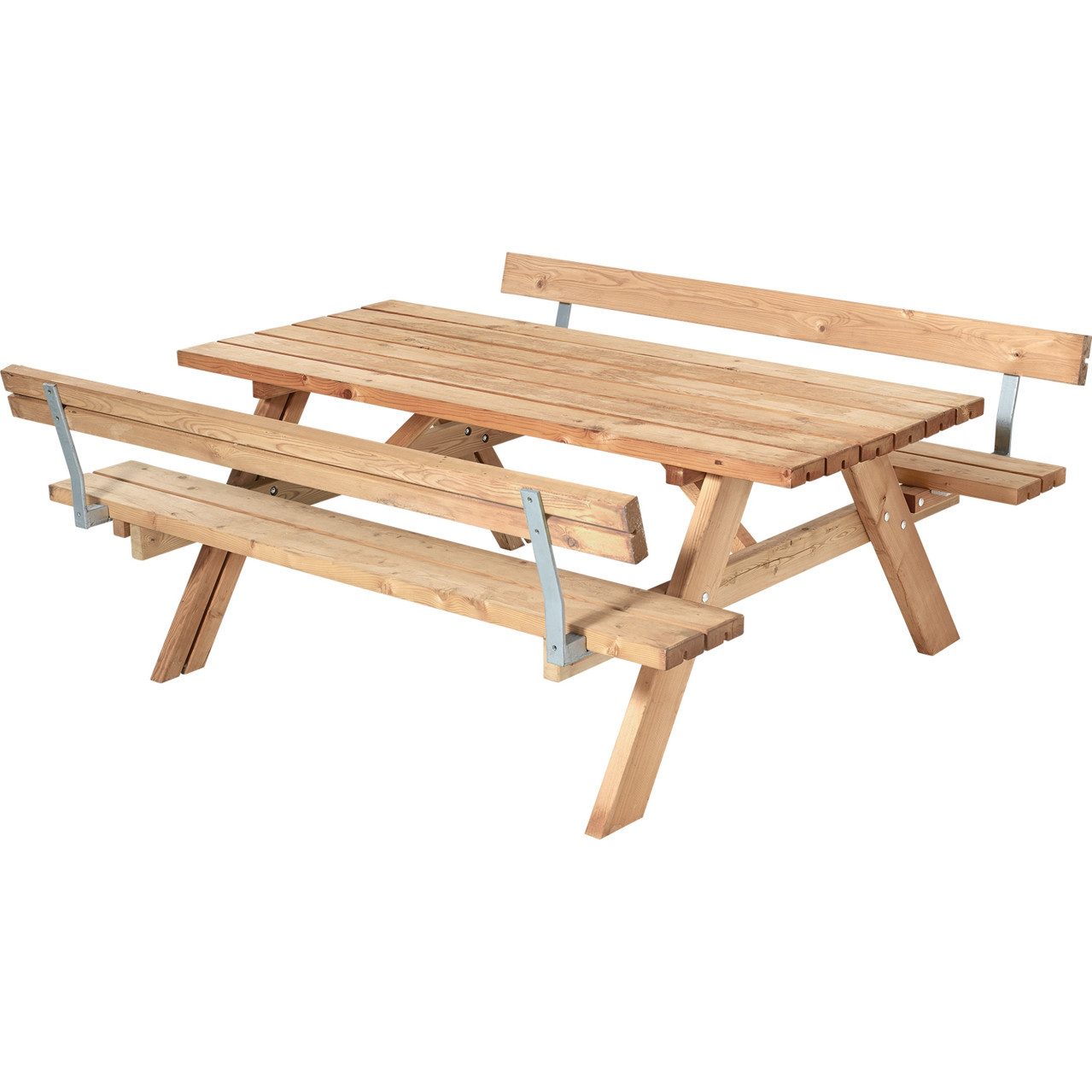 PLUS Gartenlounge-Set Plus Picknicktisch ThermoWood 179 x 177 x 71 cm, Witterungsbeständig