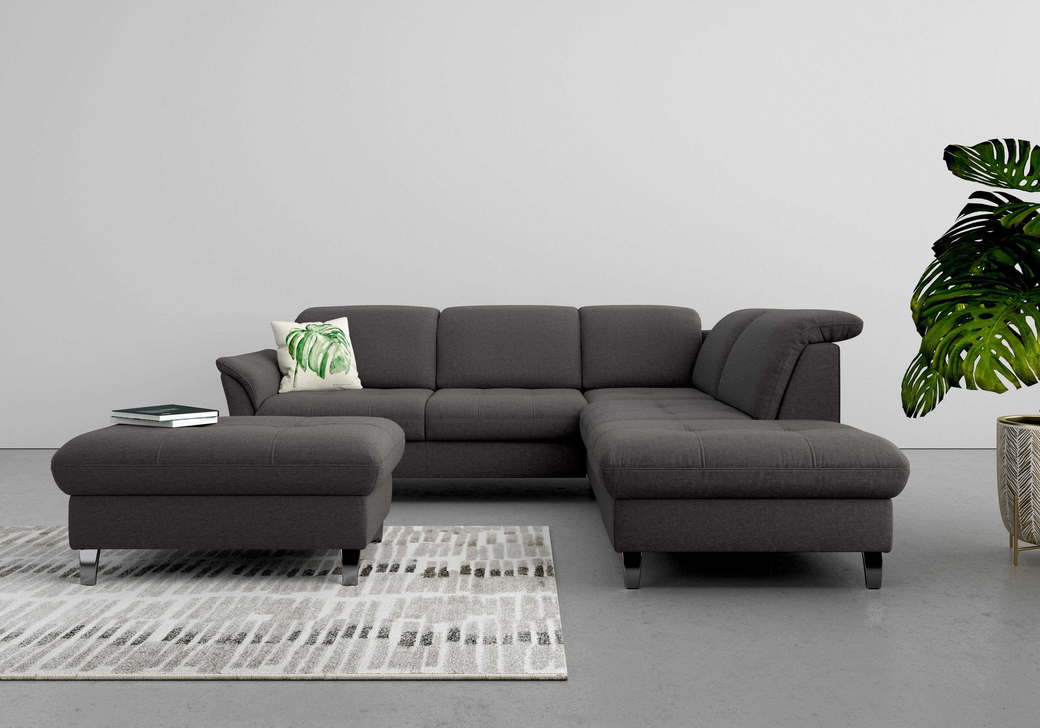 sit&more Ecksofa Maggiore L-Form, wahlweise mit Kopfteilverstellung, Bettfunktion und Stauraum
