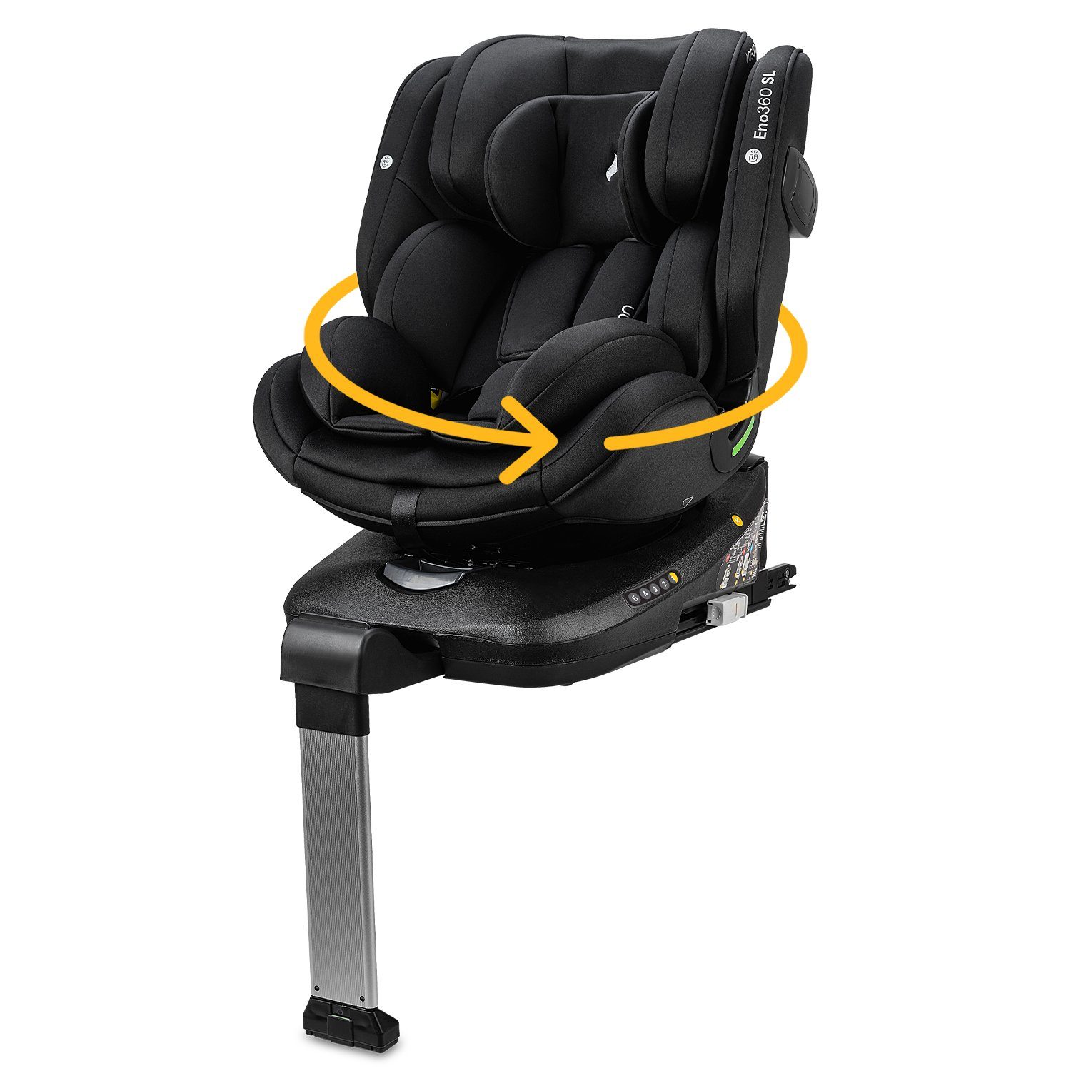 Osann Autokindersitz Eno360 SL i-Size, ab: Geburt, bis: 12 Jahre, drehbarer Reboarder mit Isofix und Standfuß - 40-150 cm