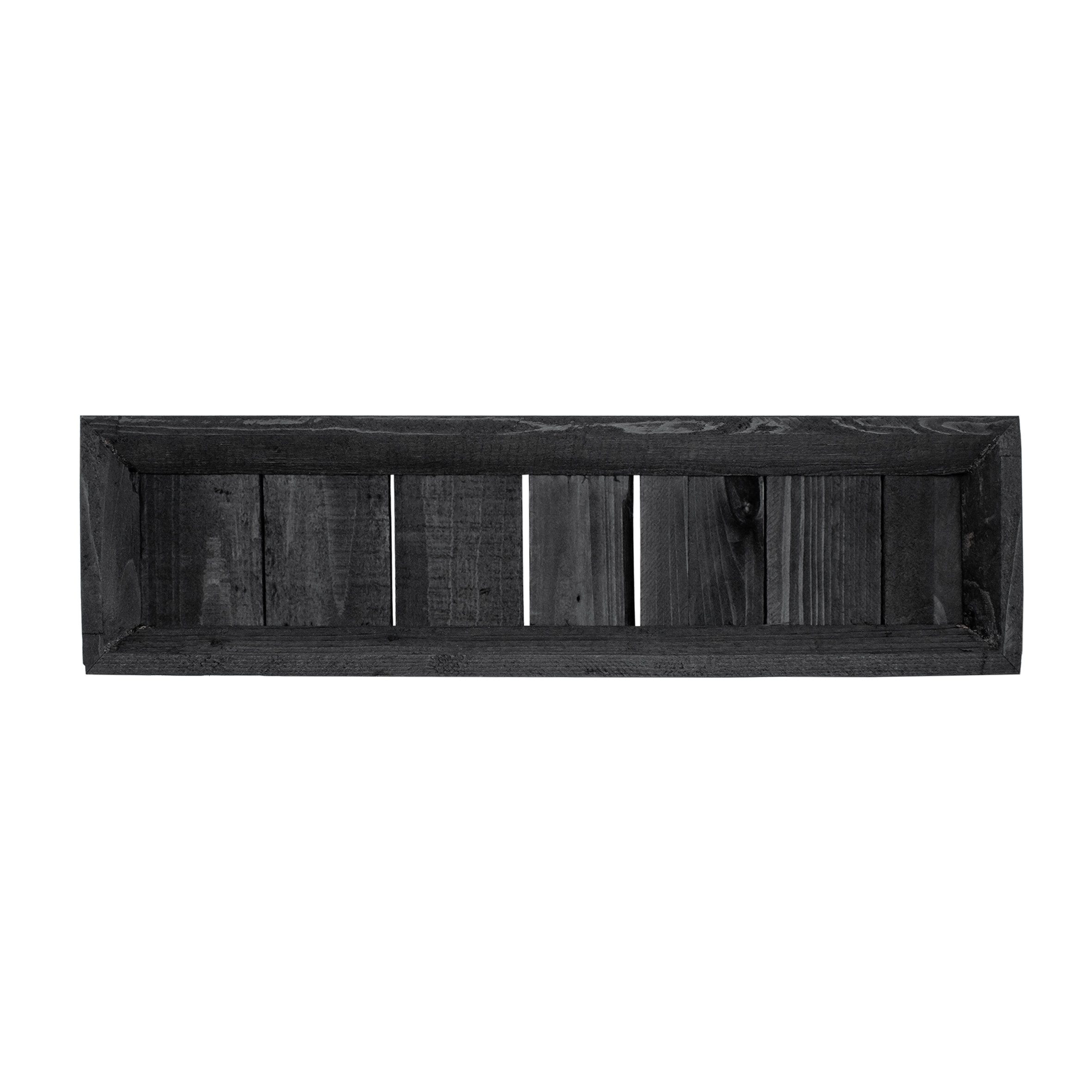 Spetebo Dekotablett aus Holz - rechteckig - schwarz (Kerzentablett, 1 St., auch zum Präsentieren), mit abgeschrägtem Rand – Bild 3 von 4