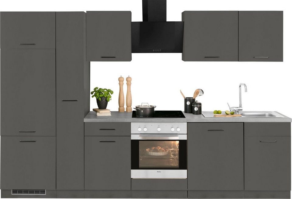 wiho Küchen Küchenzeile Esbo, ohne E-Geräte, Breite 310 cm, Wahlweise mit  Aufbauservice