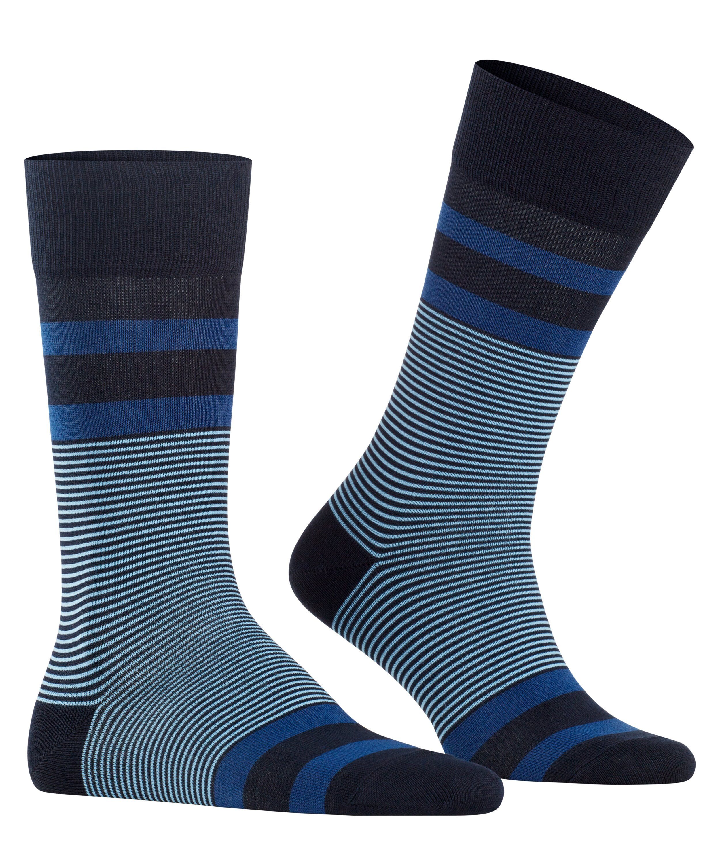 Socken marine (6120) Stripe (1-Paar) Black Burlington