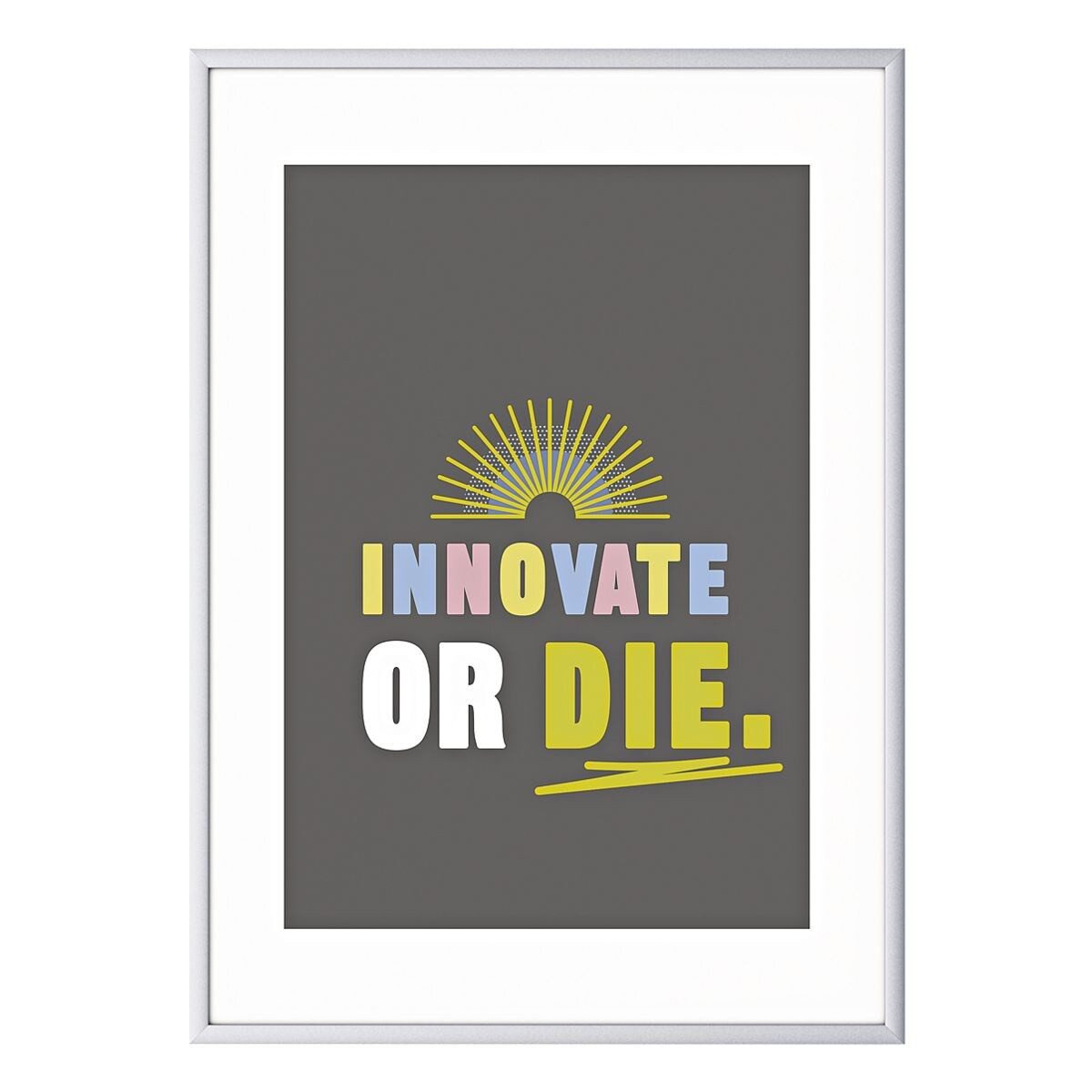 PAPERFLOW Wandbild Innovate or die, Innovate or die, A3
