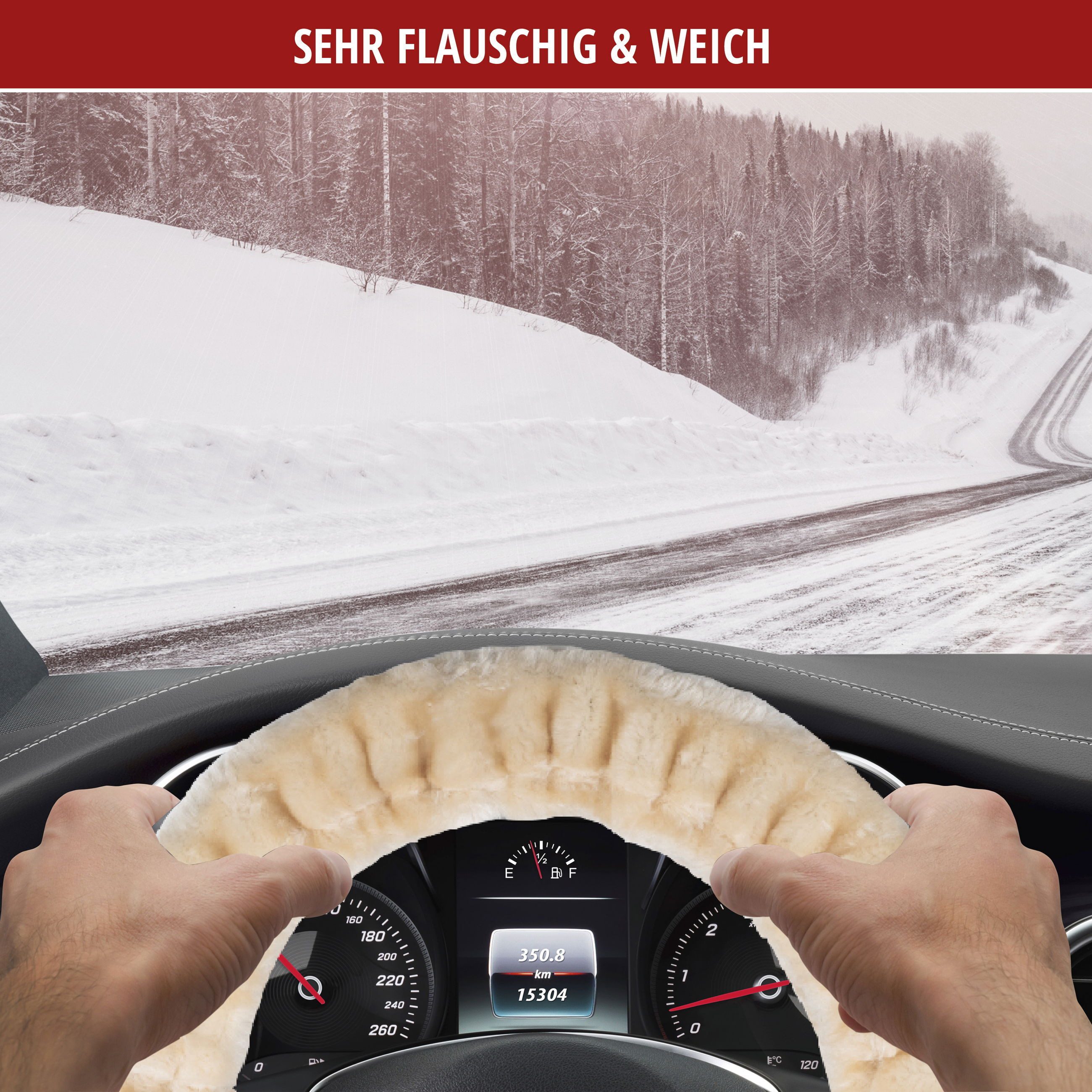 WALSER Steering Wheel Cover, Teddy Bear, (1-piece)