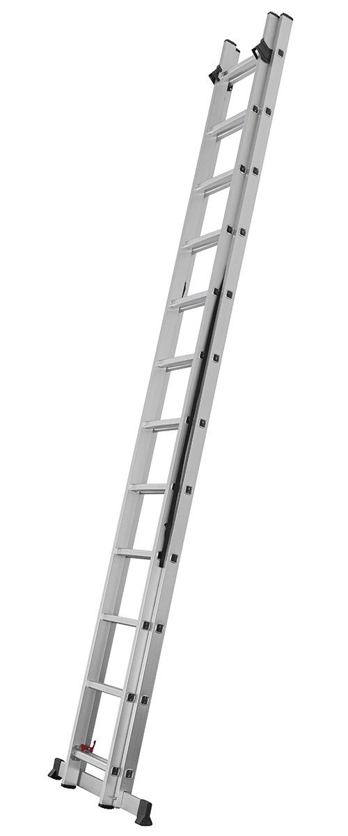 Craftfull Schiebeleiter Ausziehleiter CF-106B - 3 J. Garantie - 3-6.2 m - Aluminium (150 kg Traglast - Alu Stehleiter bis 150 kg - Doppelleiter - Sicherheitsleiter - Multifunktionsleiter - Vielzweckleiter - Mehrzweckleiter - Anlegeleiter, 1-St., Tragegurt, Sicherungsschiene, Quertraverse, gerillte Hartgummifüße), Alu Leiter Arbeitsleiter Haushaltsleiter Wandleiter Schiebeleiter