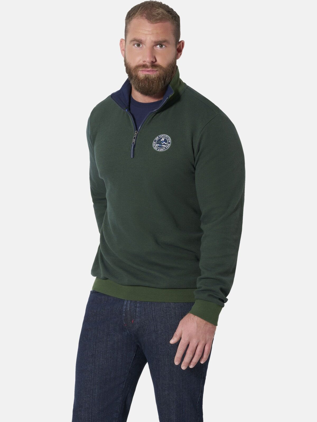 Jan Vanderstorm Sweatshirt MARKWARD mit Reißverschluss