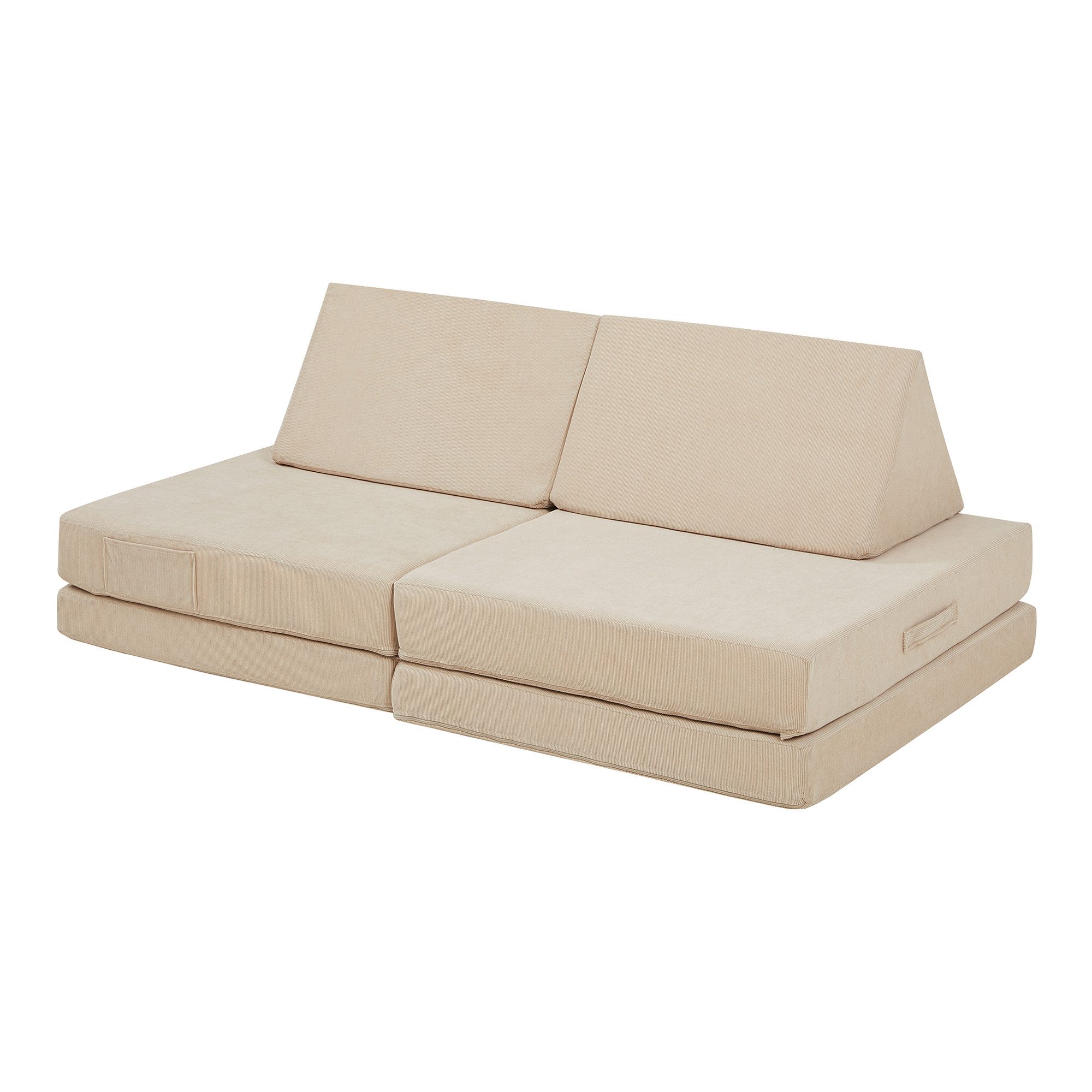 en.casa Kindersofa, 5 Teile, Spielsofa »Norhulta« Cord Beige günstig online kaufen