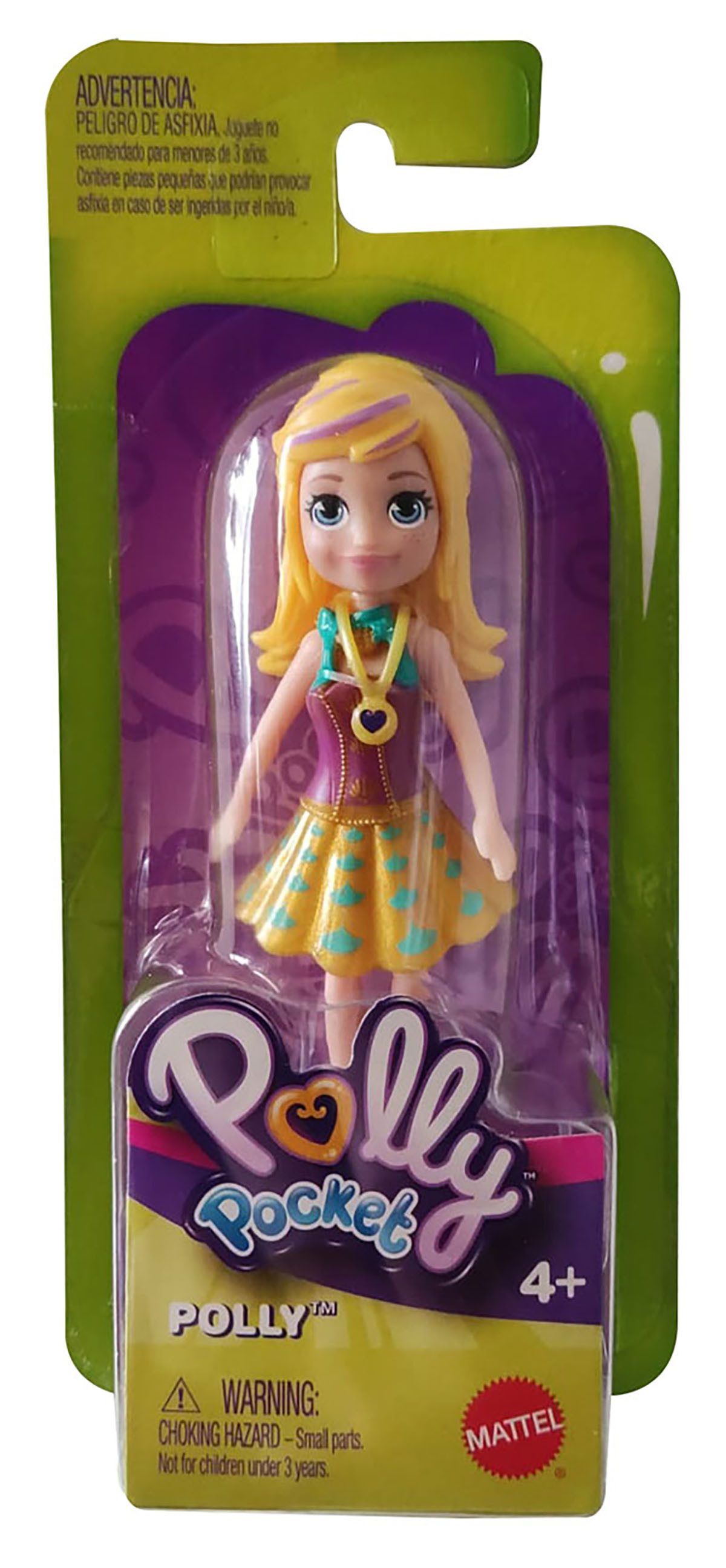 Polly Pocket Spielfigur Polly Pocket GKL31 Puppe POLLY im goldenem Kleid