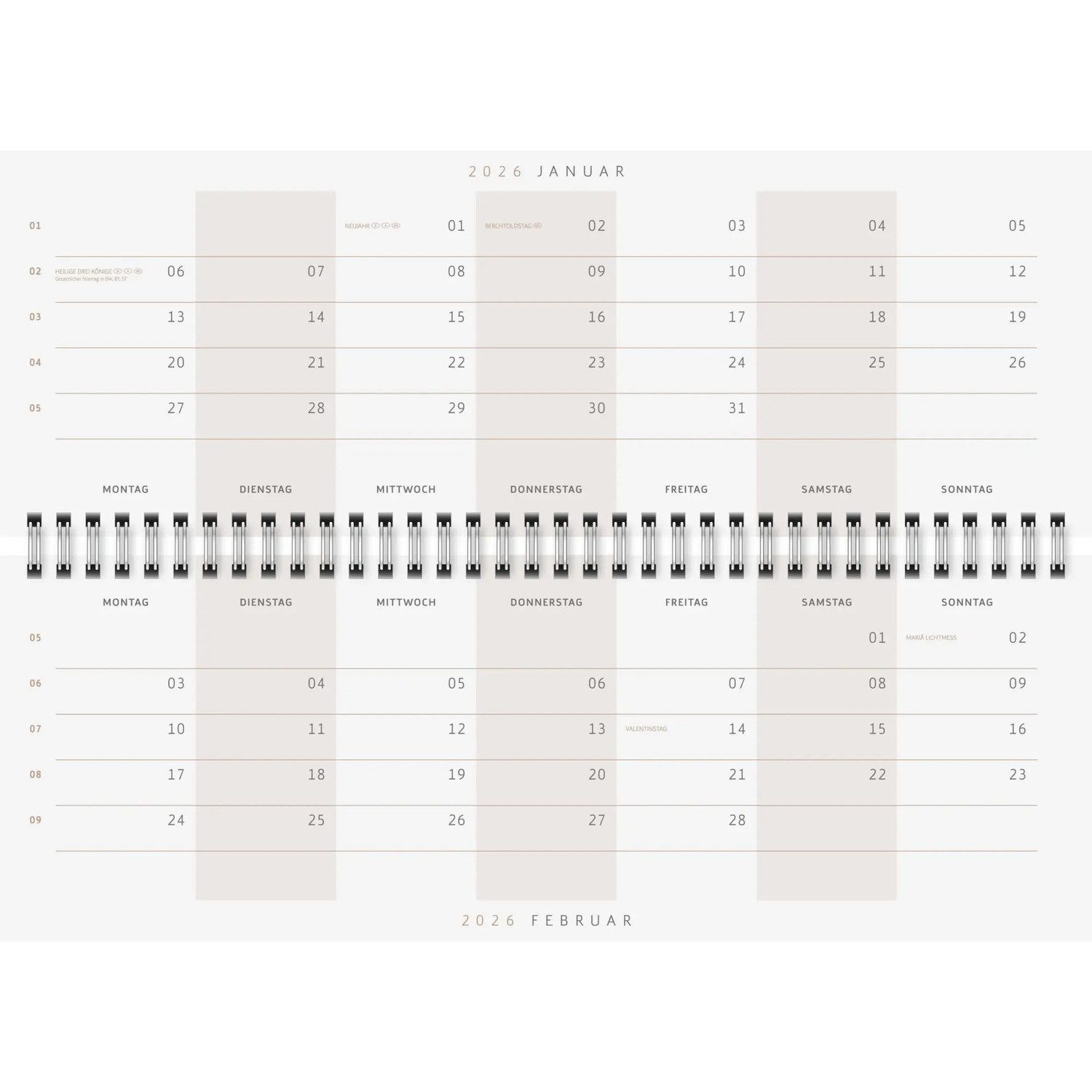 Baier & Schneider Taschenkalender rido/idé 7036311026, Querterminbuch Mod. Young Line 2026 "Love", ...