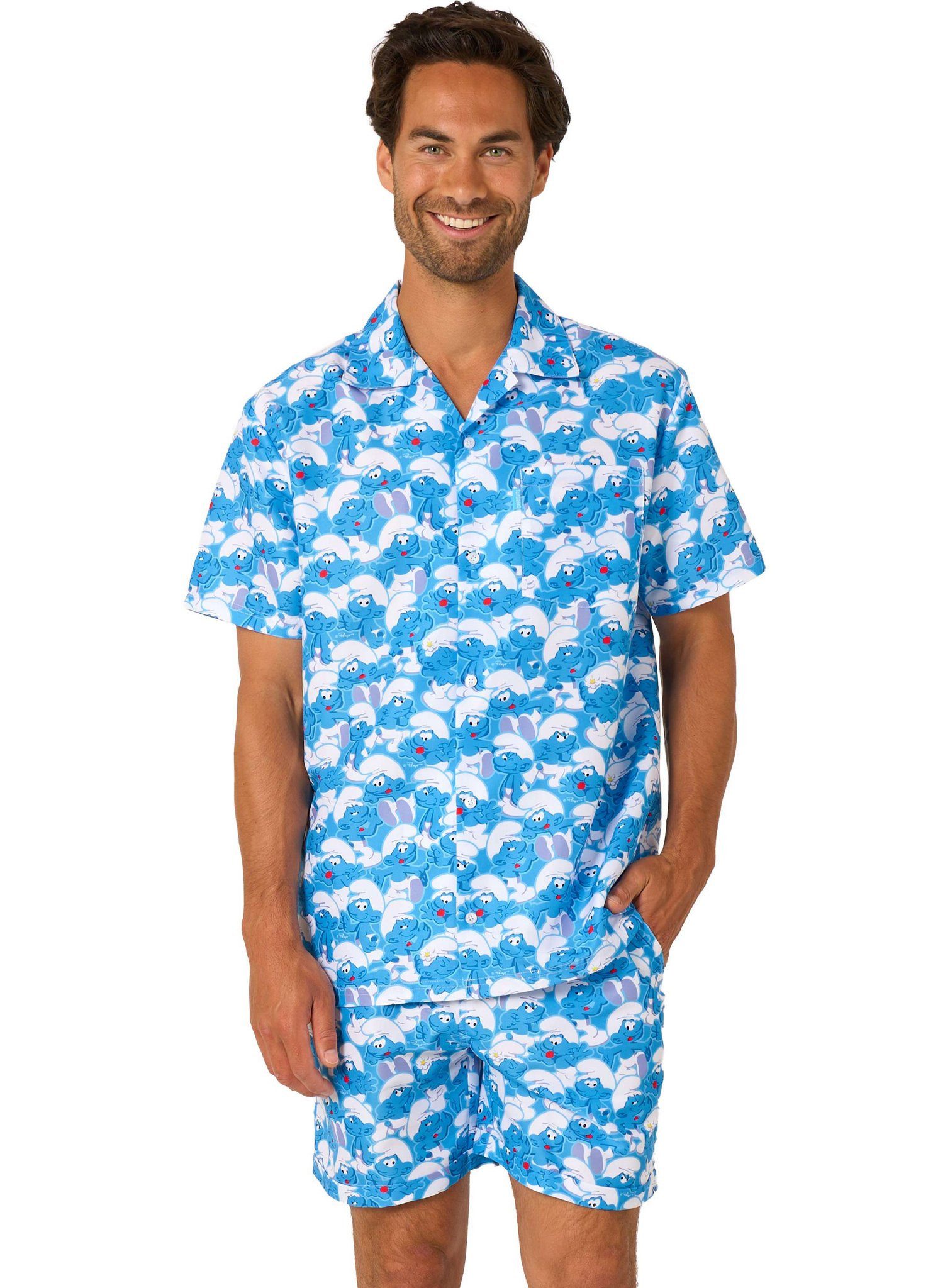 Partyanzug Die Schlümpfe – Smurftastic Sommer Set