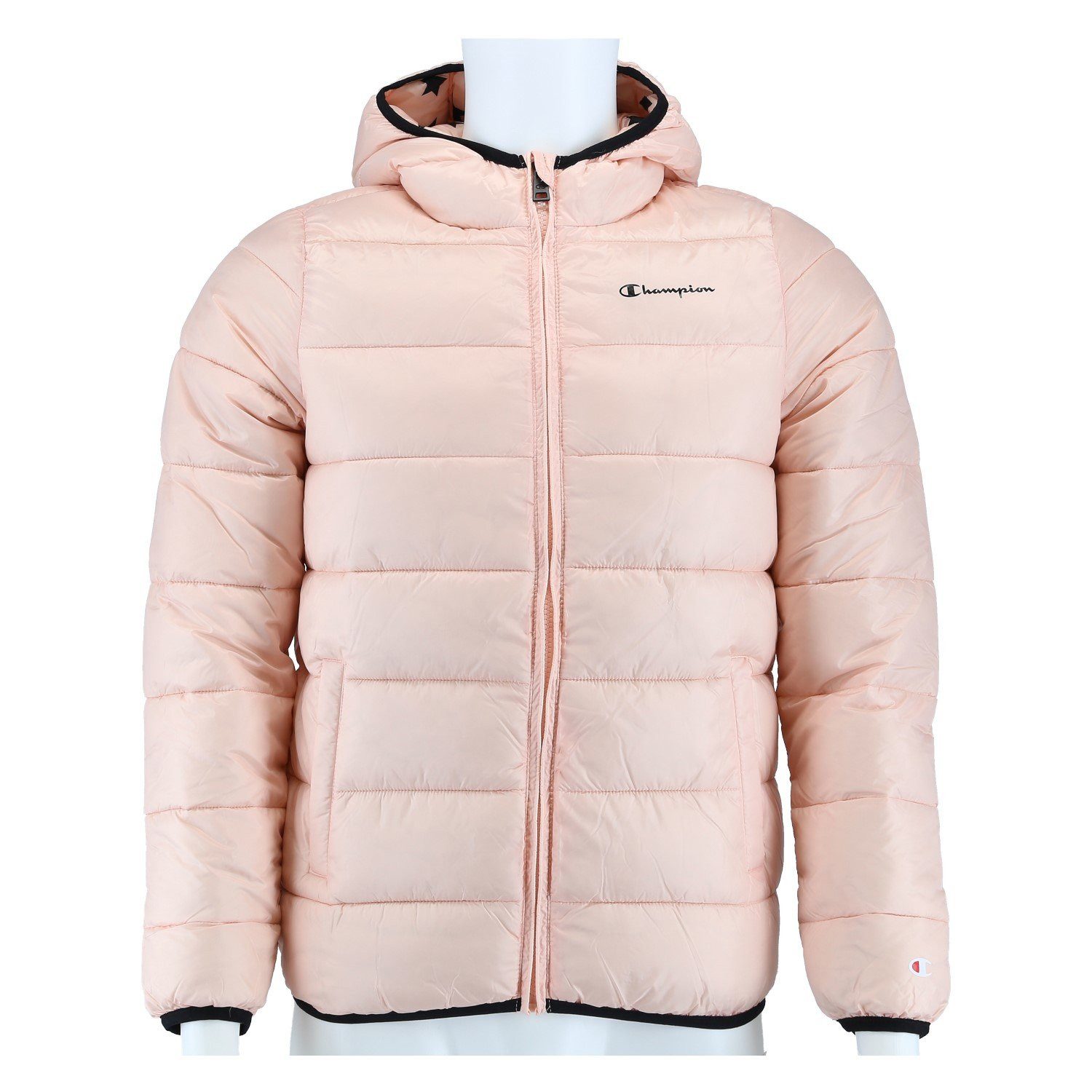 Champion Funktionsjacke Steppjacke (wattiert mit Kapuze) rosa Kinder