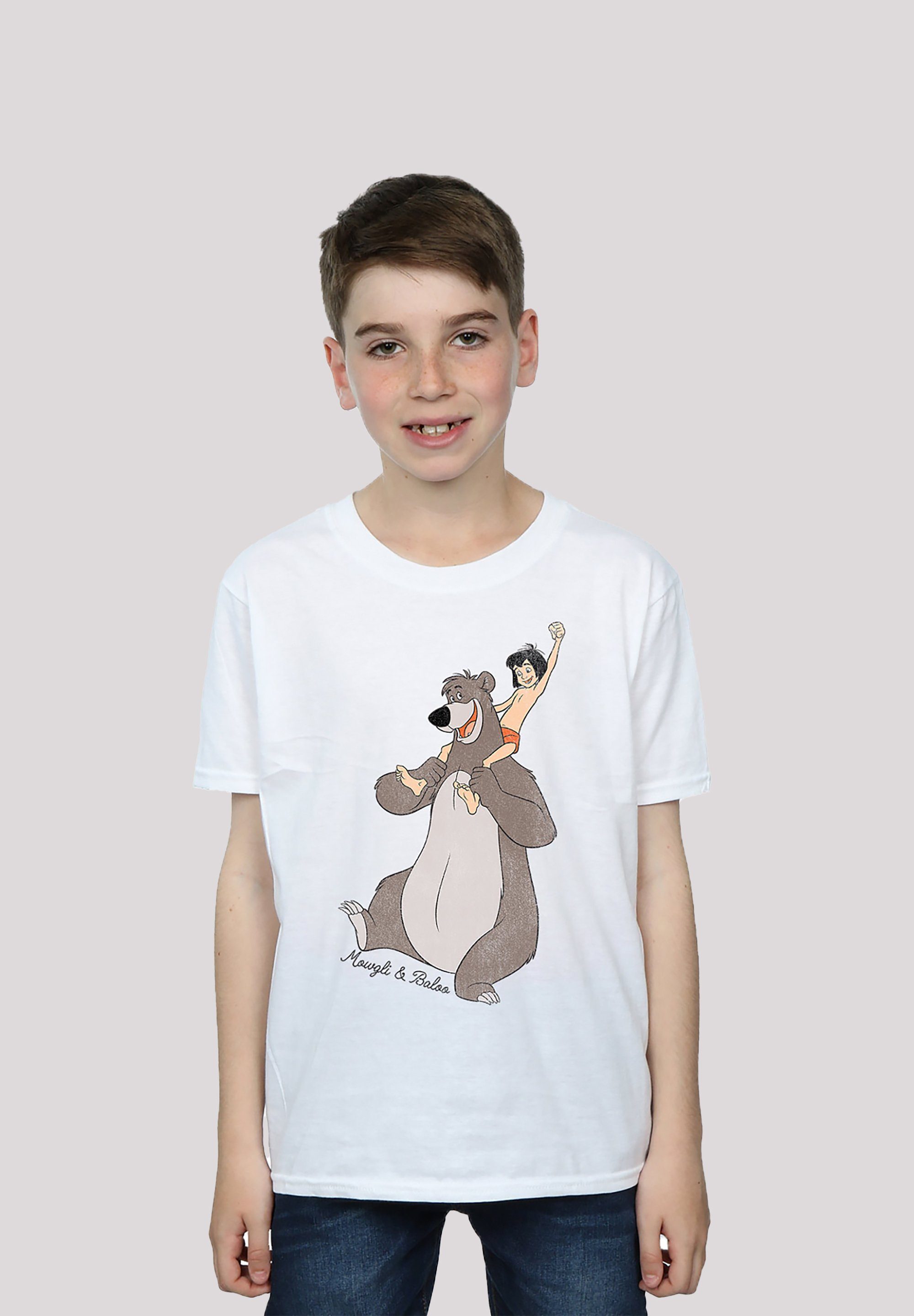F4NT4STIC T-Shirt Disney Dschungelbuch Mogli und Balu Print weiß