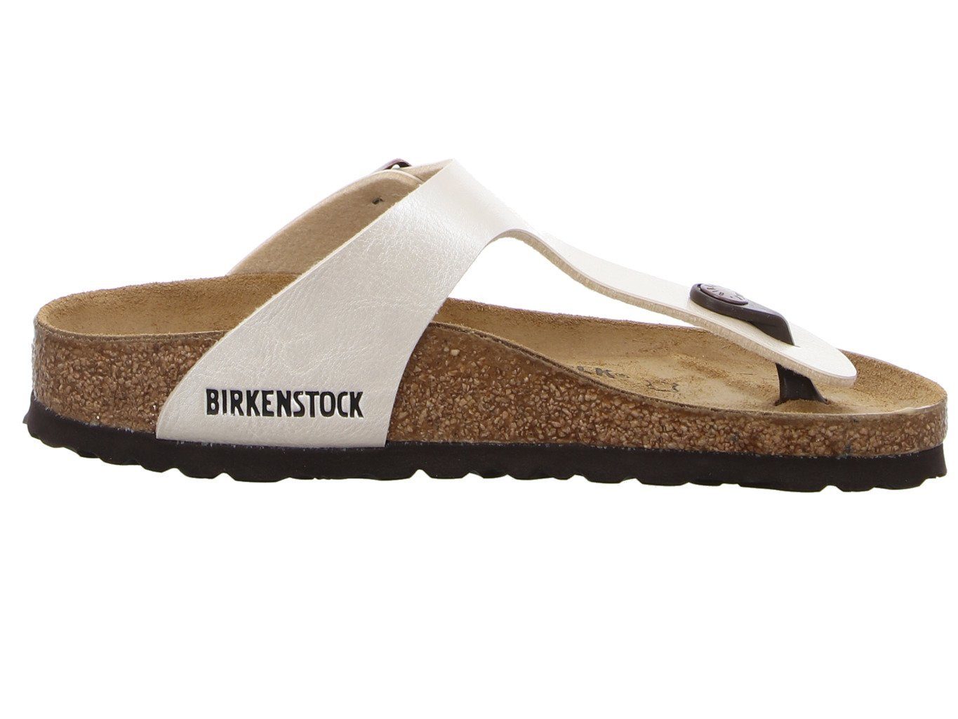 Birkenstock Gizeh beige Zehentrenner Graceful Pearl (Schmal) White