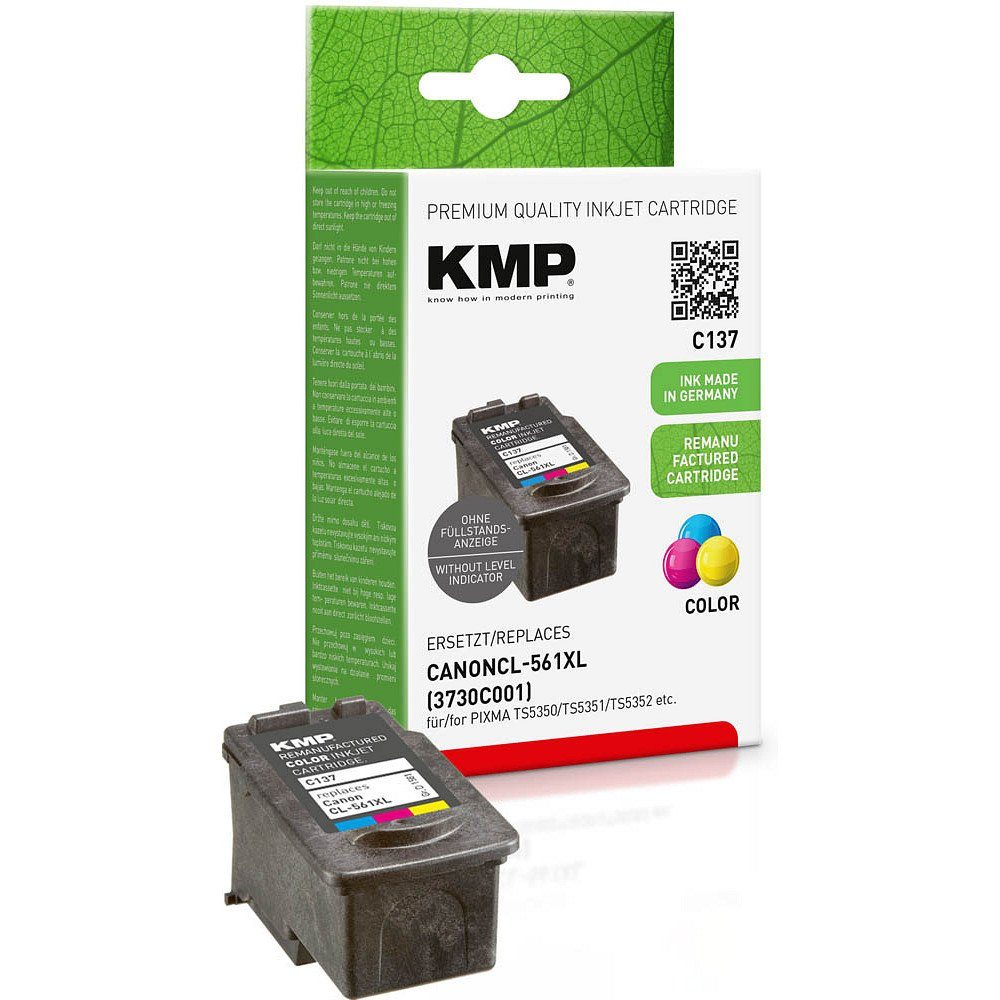 KMP 1 Tinte C137 ERSETZT Canon CL-561XL - color Tintenpatrone (1-tlg)