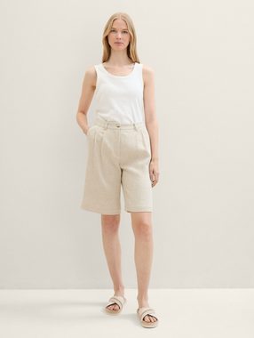 TOM TAILOR Culotte Straight Bermuda mit Leinen