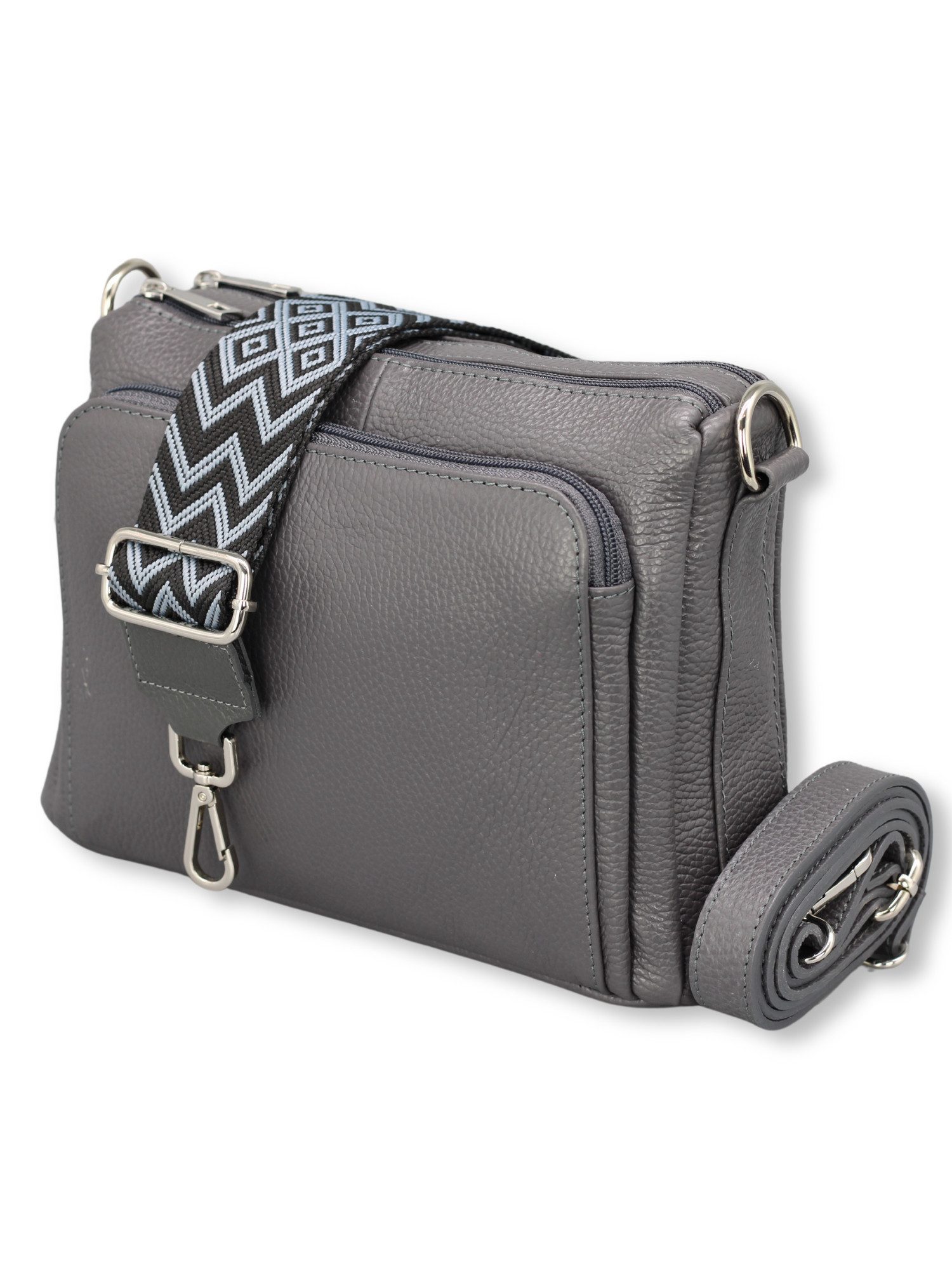 Schultertasche BECKY Umhängetasche für Damen, Schultertasche aus Echtleder