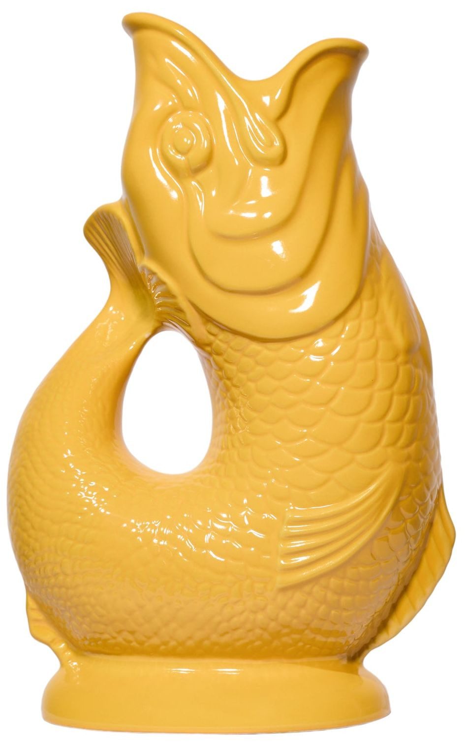 Gluckigluck Wasserkaraffe, (Original Gluggle Jug aus England), mit Gluckergeräusch, handgefertigt, ikonisches Fisch-Design, 1,2 L
