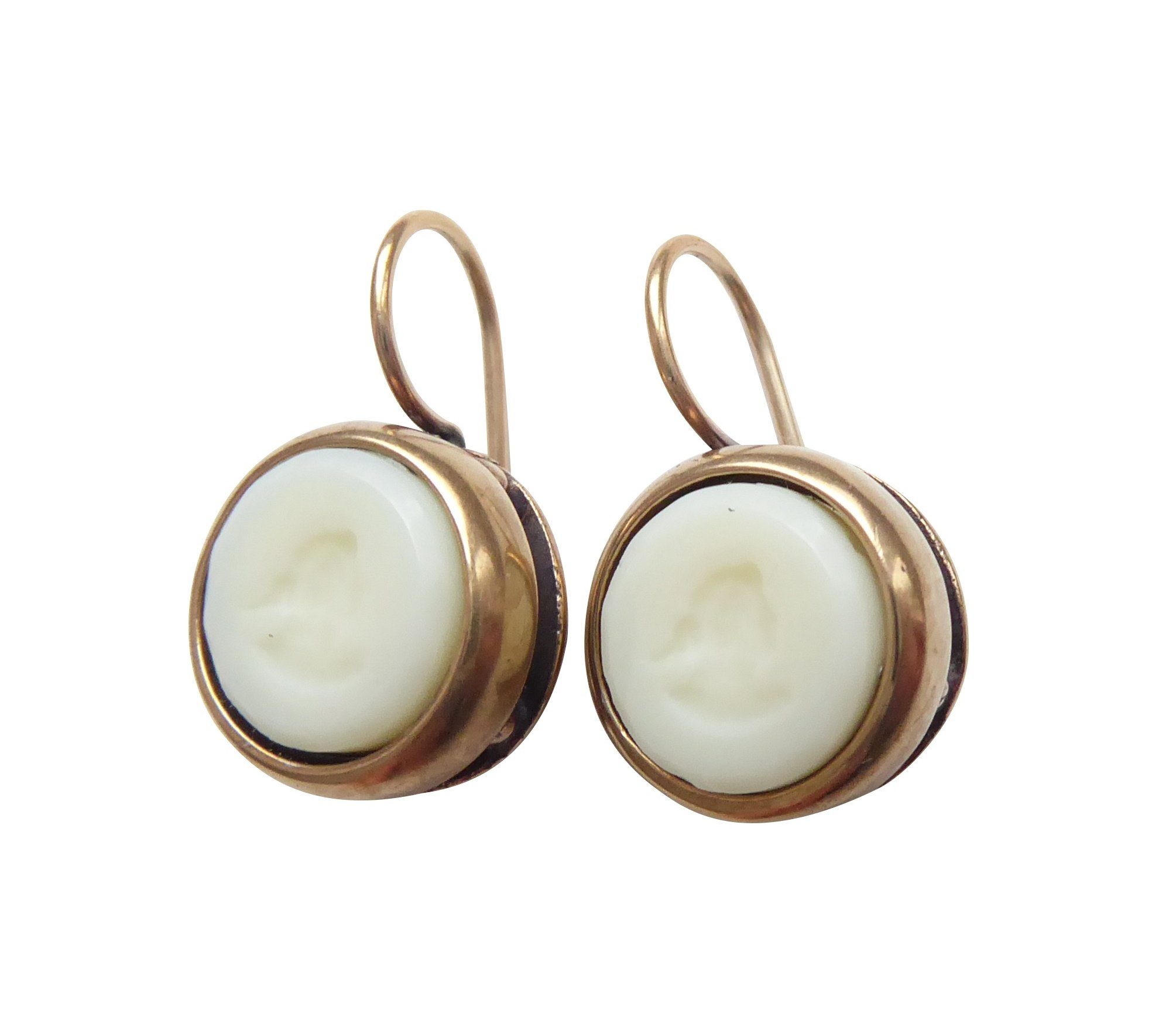 Paar Ohrhänger Nina weiß klassische Basic-Ohrringe