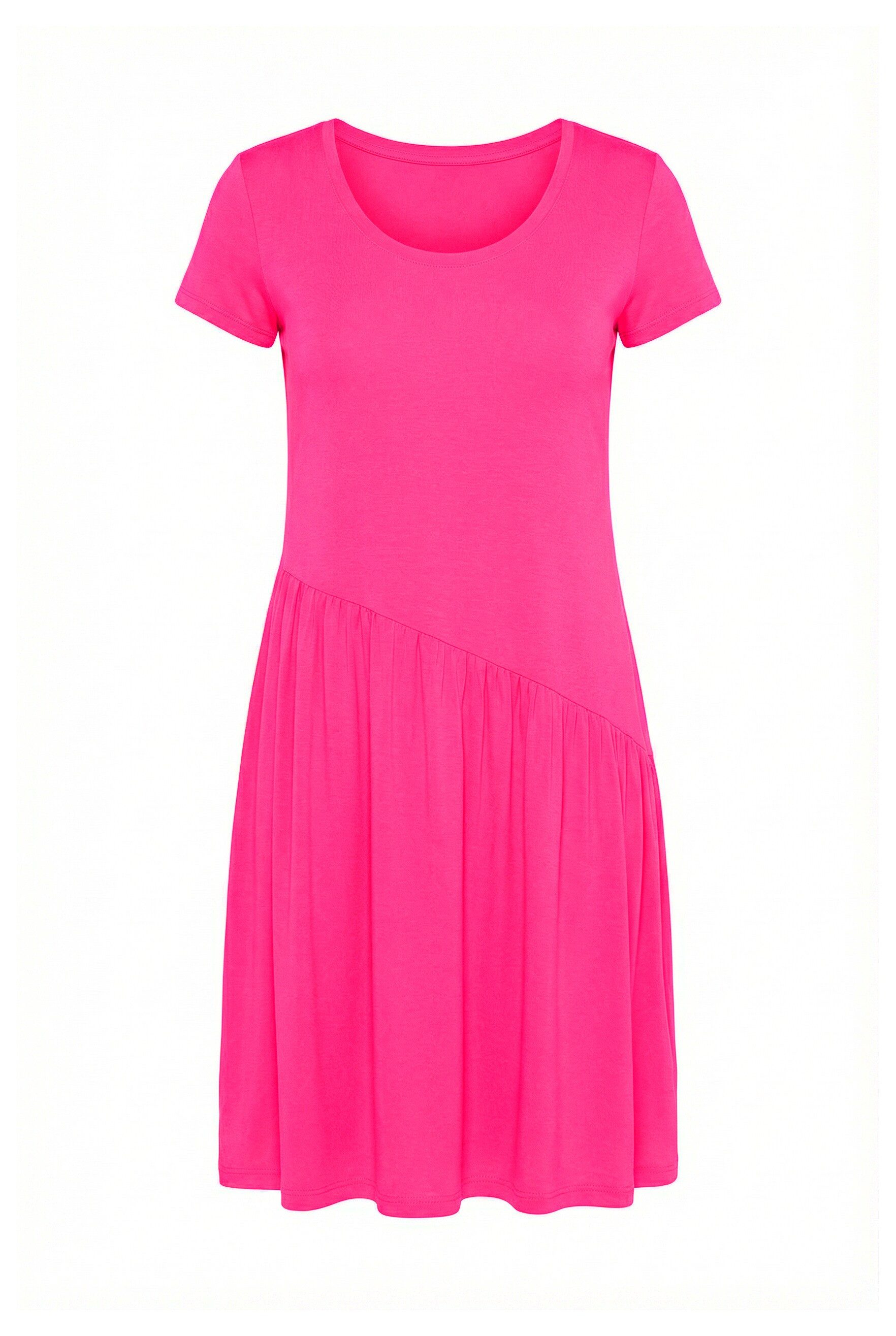 Angel of Style Jerseykleid Jerseykleid diagonale Taillennaht Halbarm