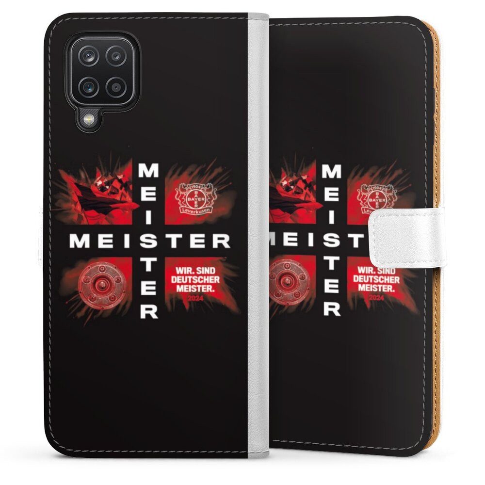 DeinDesign Handyhülle Bayer 04 Leverkusen Meister Offizielles Lizenzprodukt, Samsung Galaxy A12 Hülle Handy Flip Case Wallet Cover
