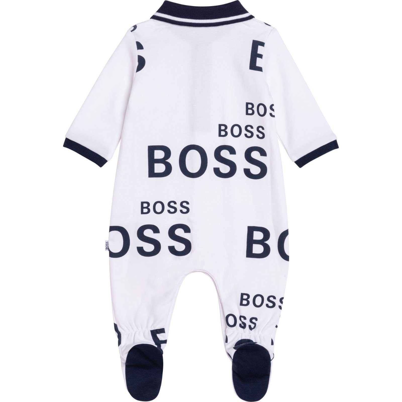 Strampler Lätzchen Kombination Baby BOSS Logo allover Neugeborenen-Geschenkset BOSS
