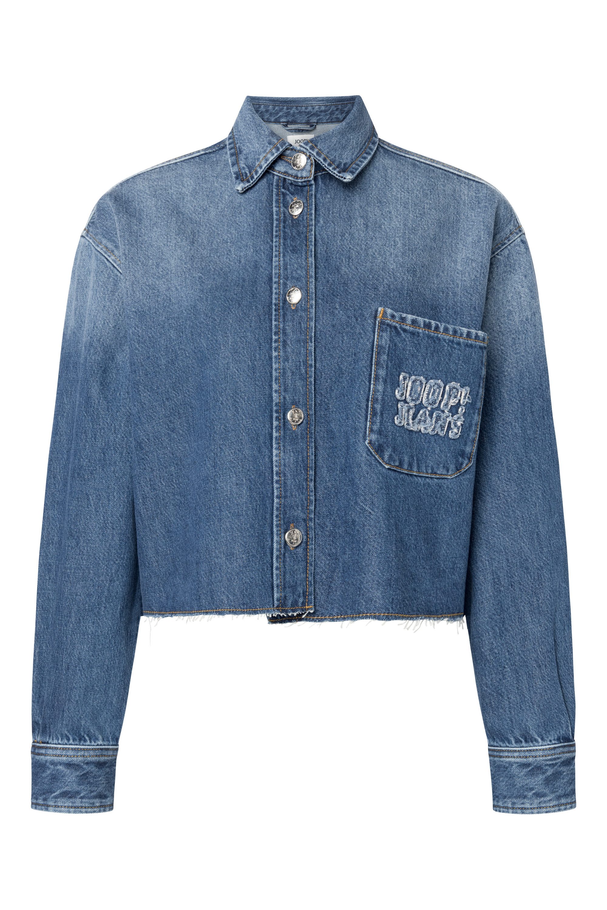 Joop Jeans Jeansbluse Udela mit bestickter Tasche günstig online kaufen