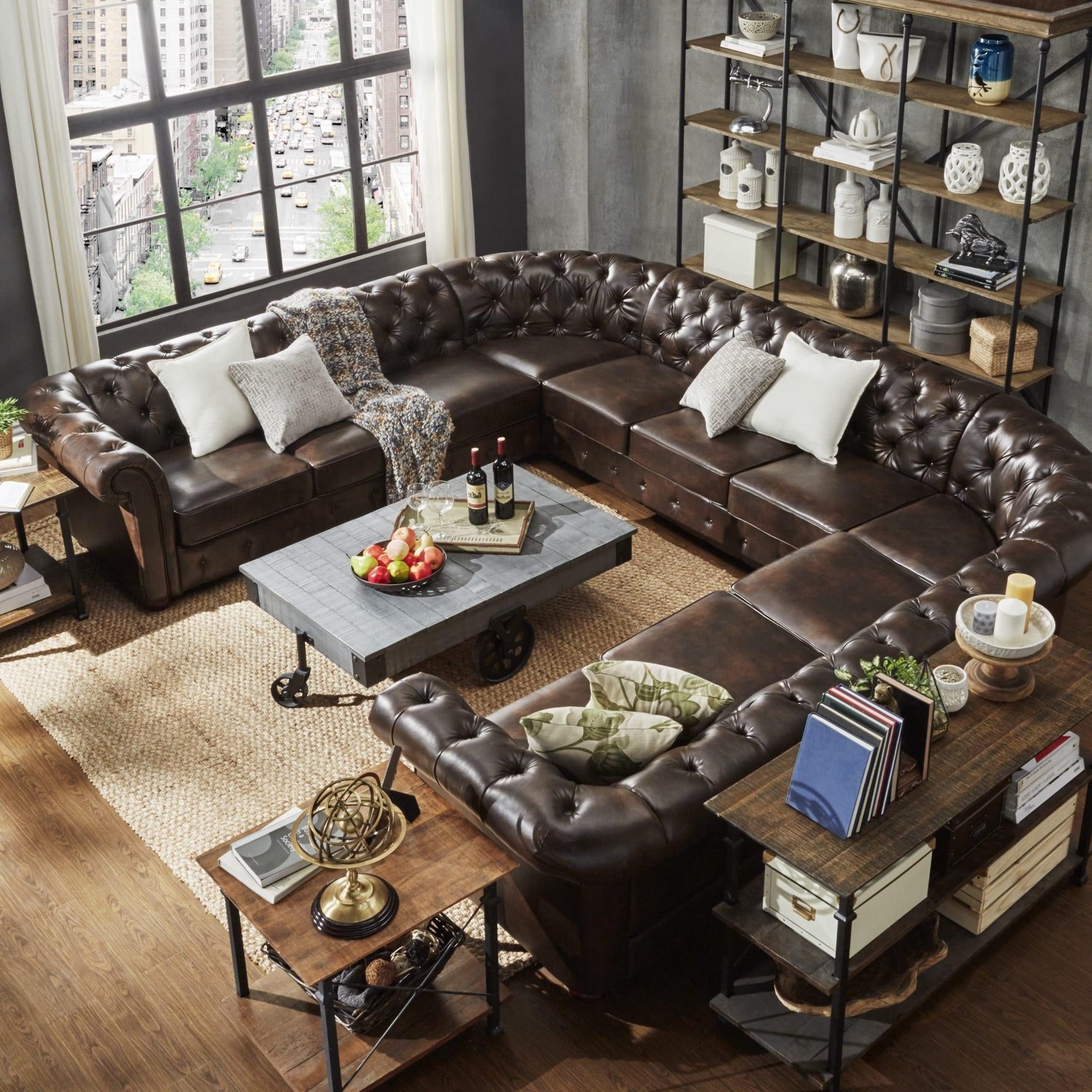 JVmoebel Wohnlandschaft Chesterfield Sofa XXL U-Form günstig online kaufen