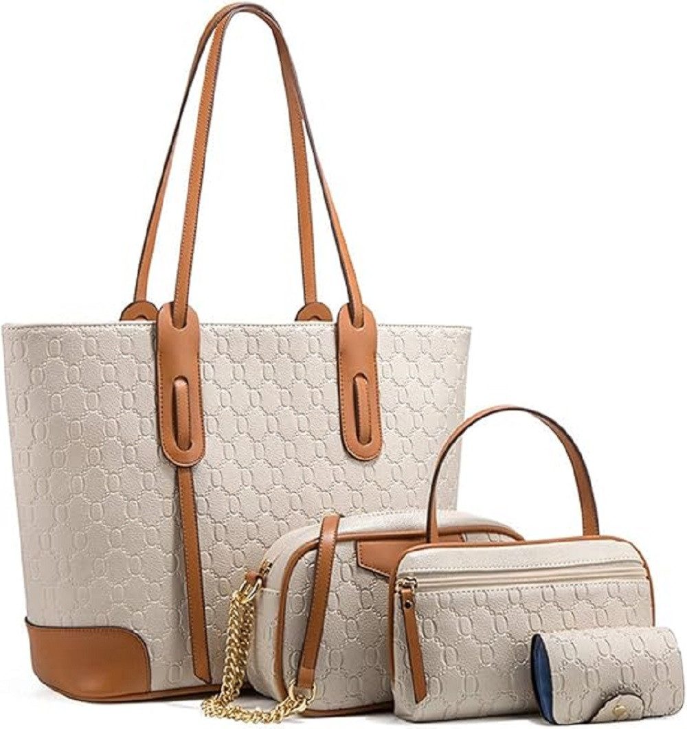 AURIVION Wickeltasche Großes, vierteiliges Set Muttertasche (Set, 1-tlg., diagonale Straddle-Tasche für Damen), Handtasche mit einer Schulter