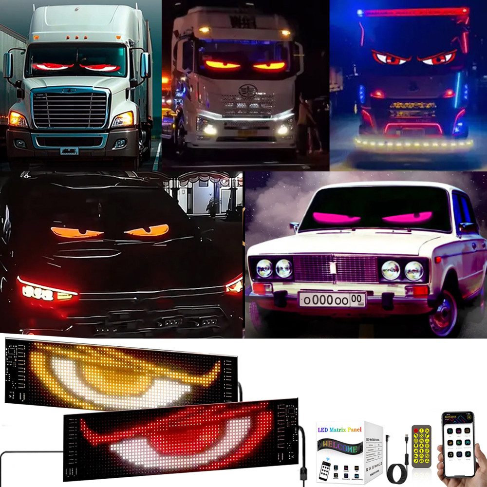 Autosonnenschutz Augen für Lkw Auto LED Licht Dynamische Devil Eye Ambiente Beleuchtung
