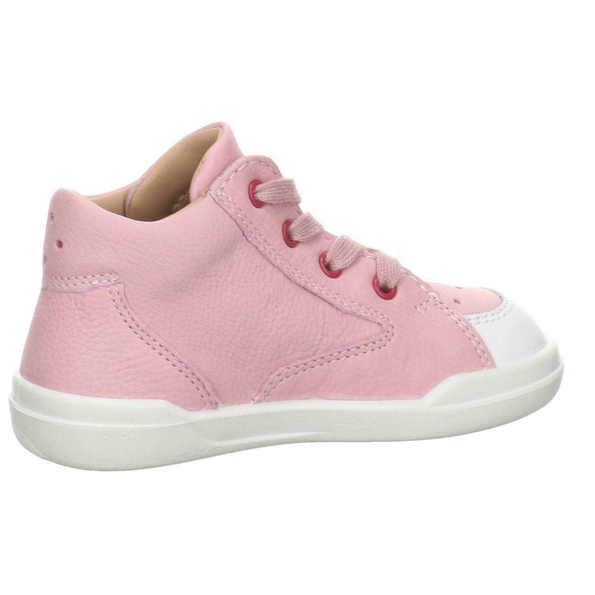 Superfit Baby Lauflernschuhe Krabbelschuhe Schnürschuh Glattleder ROSA/WEISS