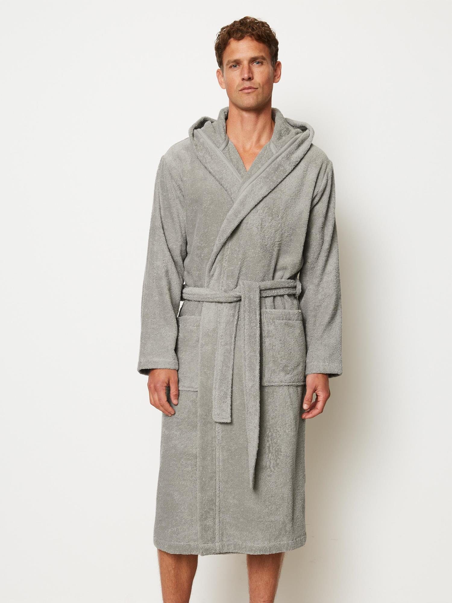 Marc O'Polo Home Herrenbademantel Timeless Men, Langform, Baumwolle, Kapuze günstig online kaufen